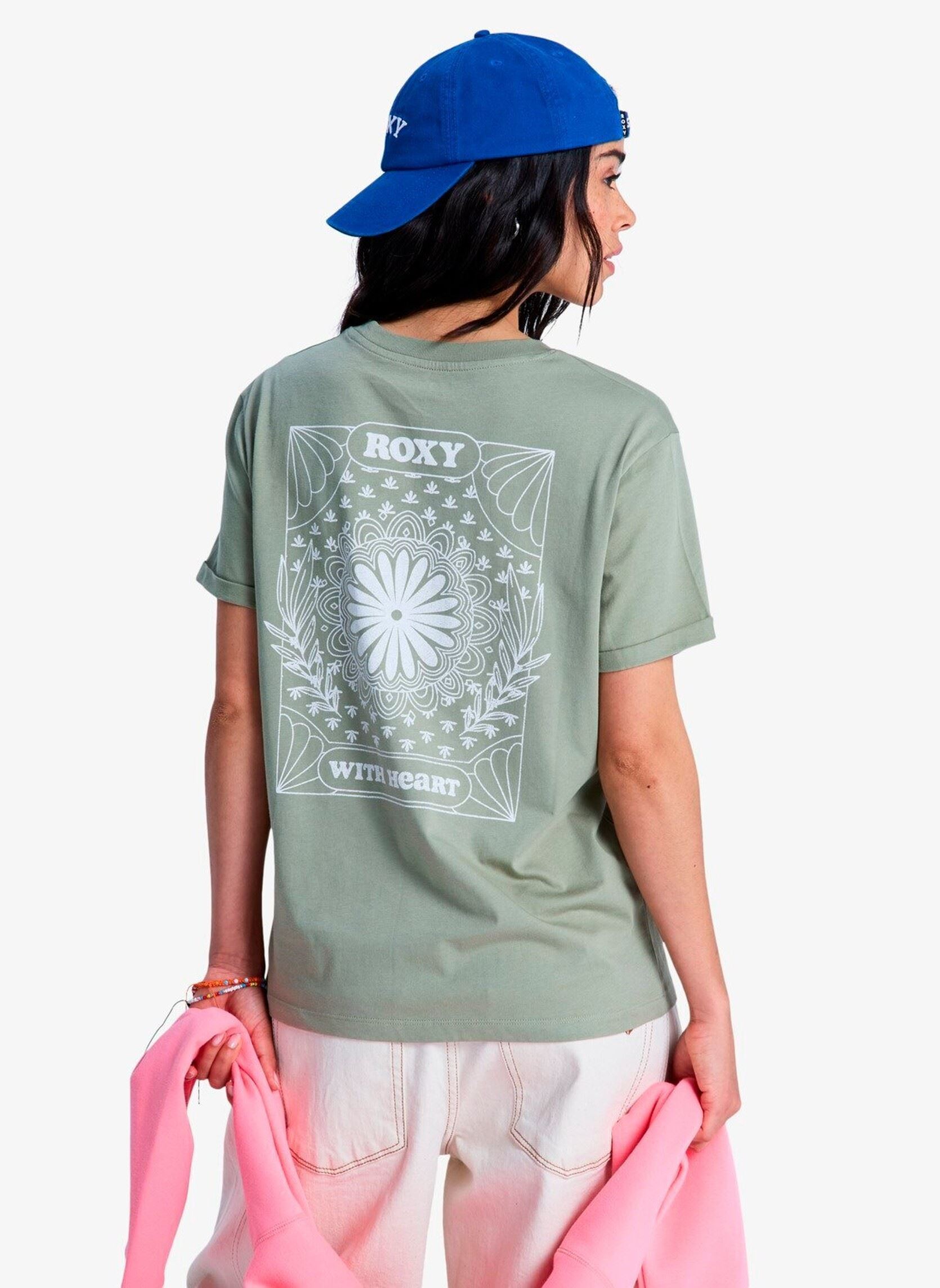 T-shirts met korte mouwen Oceanregular Fb dames groen Roxy T-shirts met korte mouwen Oceanregular Fb dames groen OIL GREEN