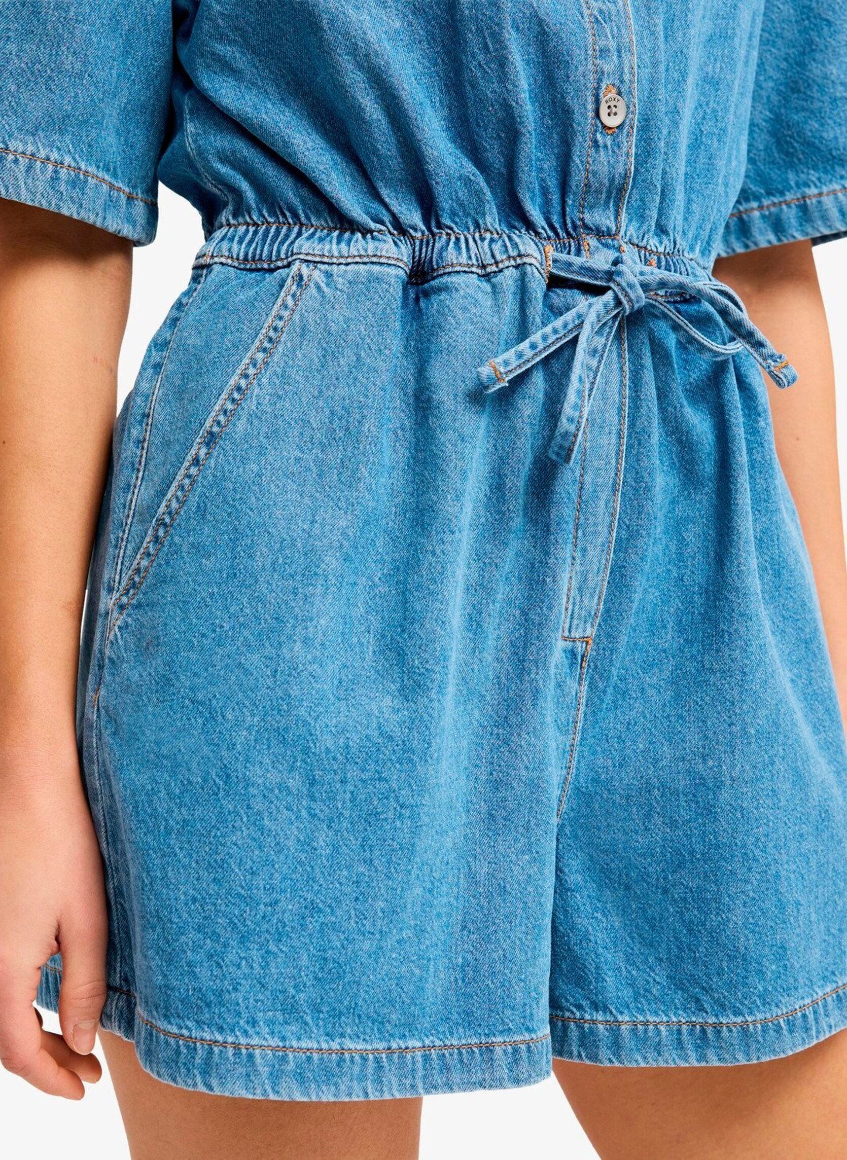 Korte broekpak Real Tomorrow Denim dames blauw Roxy Korte broekpak Real Tomorrow Denim dames blauw Surf Wash