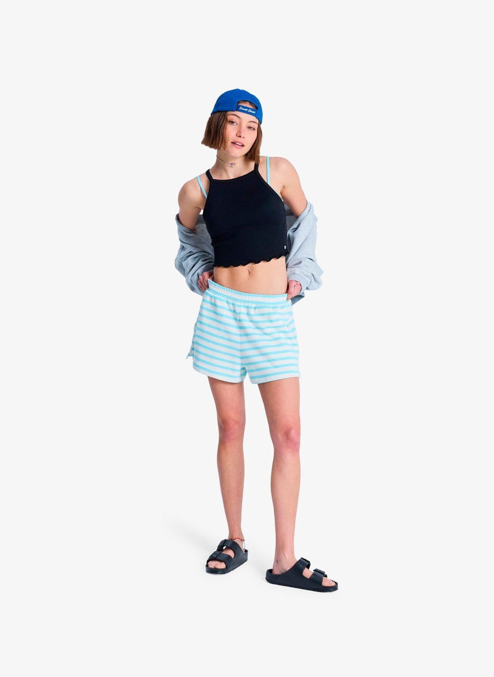 Shorts Perfect Stripe Short damen blau Roxy Shorts Perfect Stripe Short damen blau Tanager Turquoise Small Stripe