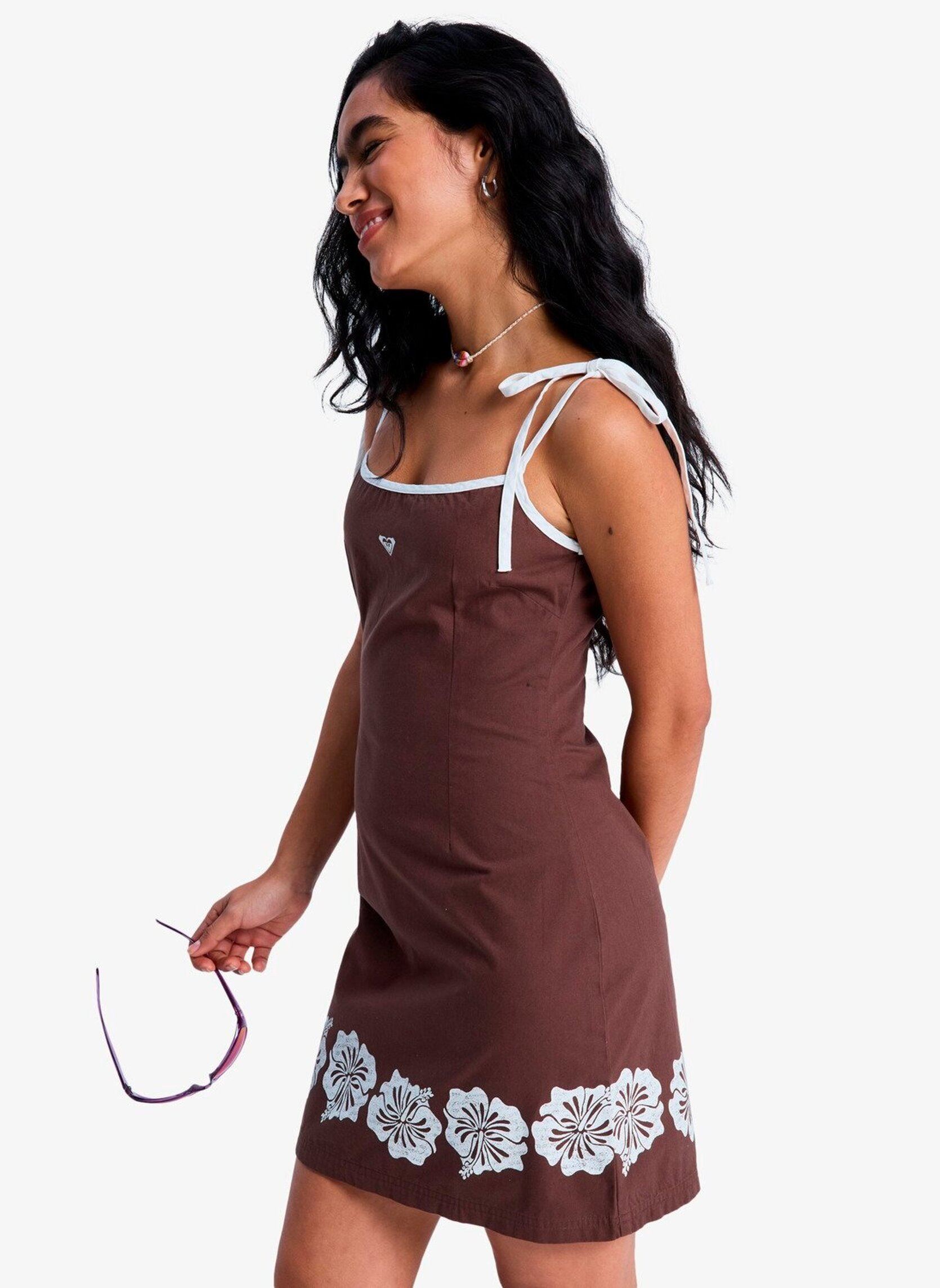 Kleider New Nostalgia Solid damen braun Roxy Kleider New Nostalgia Solid damen braun French Roast