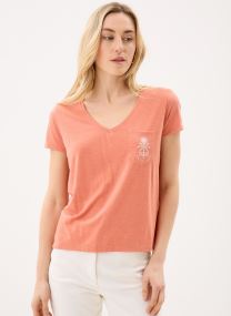 Kurzarm-T-Shirts Laguna Green V Neck damen orange Roxy Kurzarm-T-Shirts Laguna Green V Neck damen orange Apricot Brandy