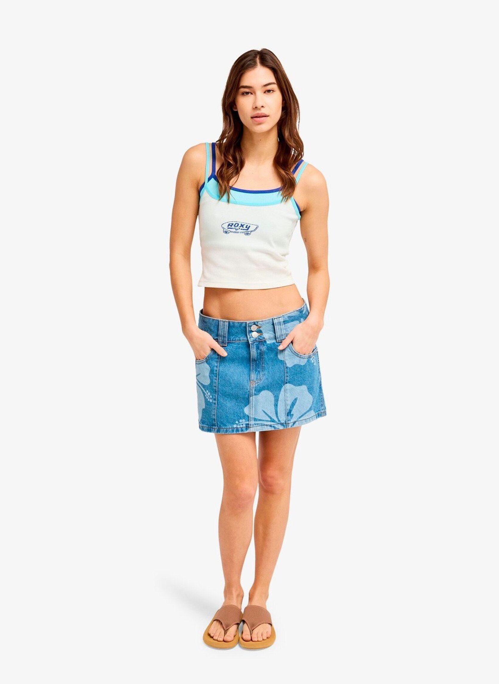 Kurze Röcke Stunning Spirit Denim damen blau Roxy Kurze Röcke Stunning Spirit Denim damen blau Surf Wash