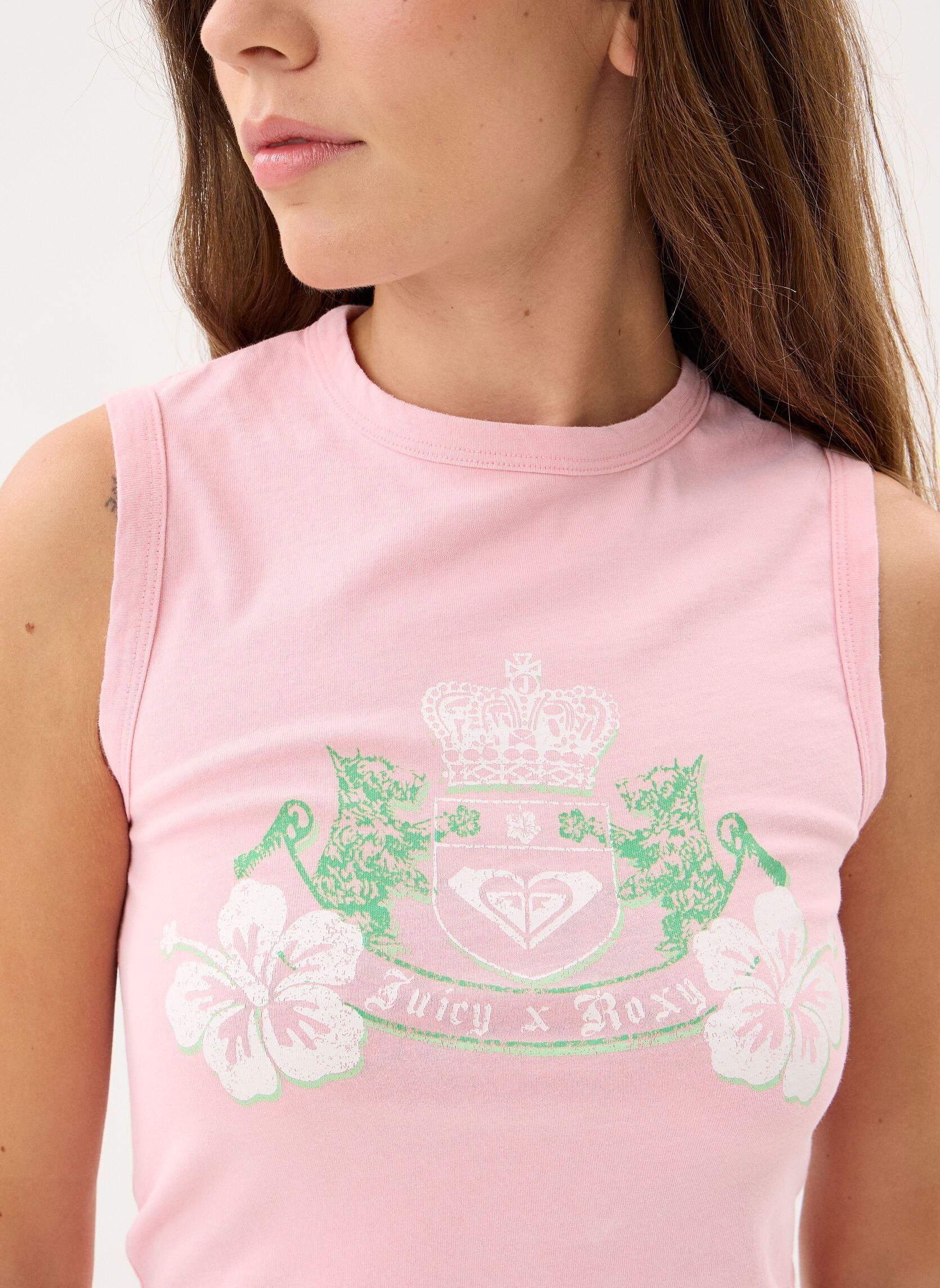 Débardeurs Rxjc Crest Tank femme rose Roxy Débardeurs Rxjc Crest Tank femme rose Candy pink