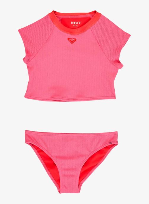 Roxy Zweiteiler Aruba Crop Lycra Set mädchen rosa