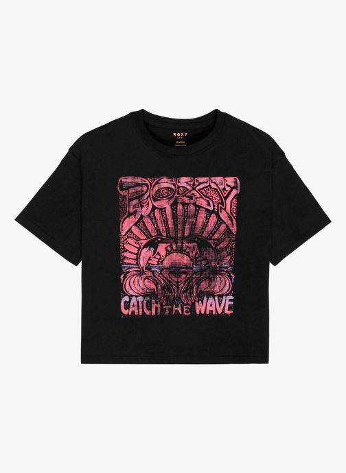 Roxy Kurzarm-T-Shirts Daisyloose Season ERGZT04155 mädchen schwarz