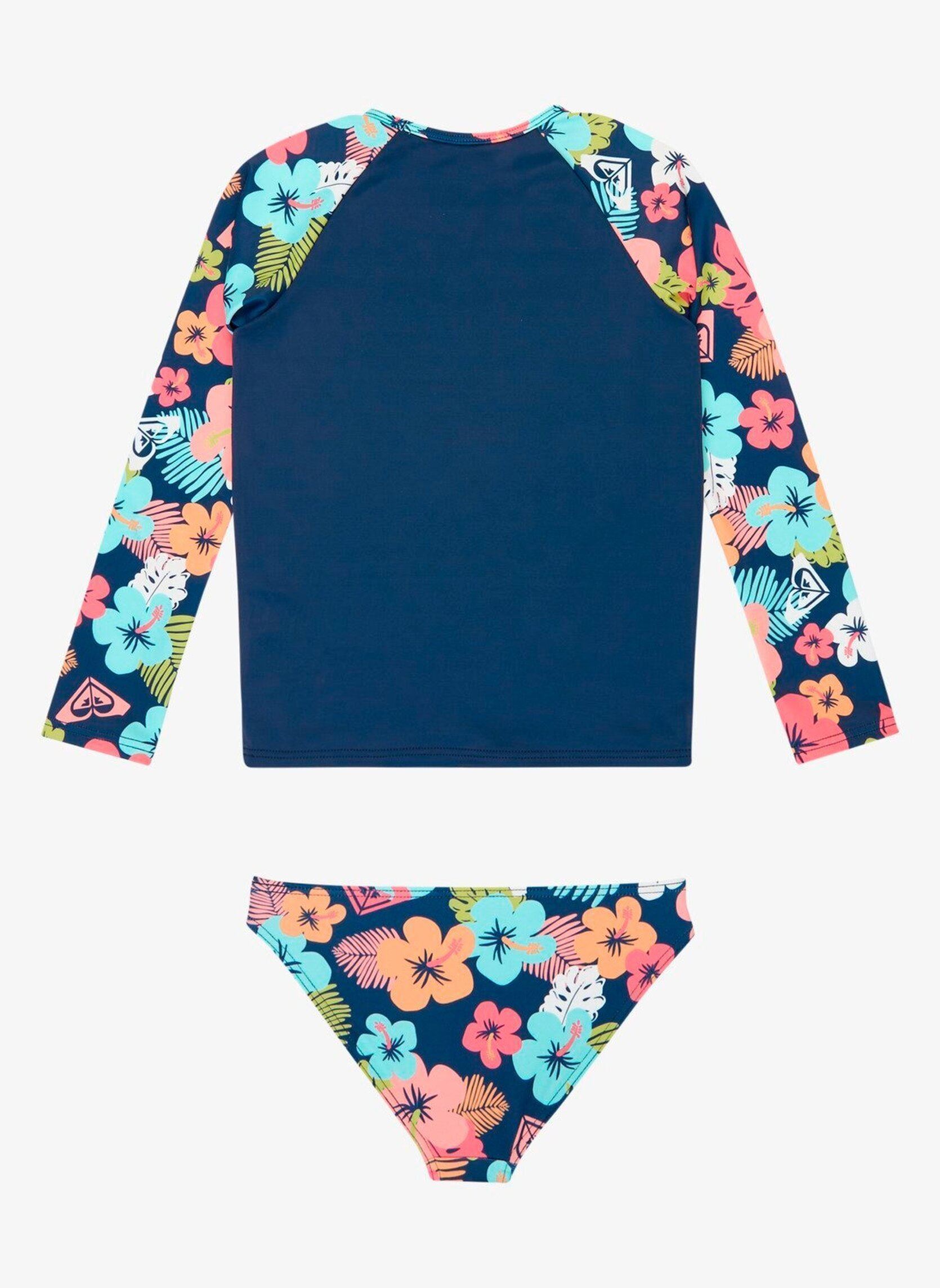 Tee-shirts manches longues Morning Flower Lycra Set fille bleu Roxy Tee-shirts manches longues Morning Flower Lycra Set fille bleu Mood Indigo Morning Flowers Tw