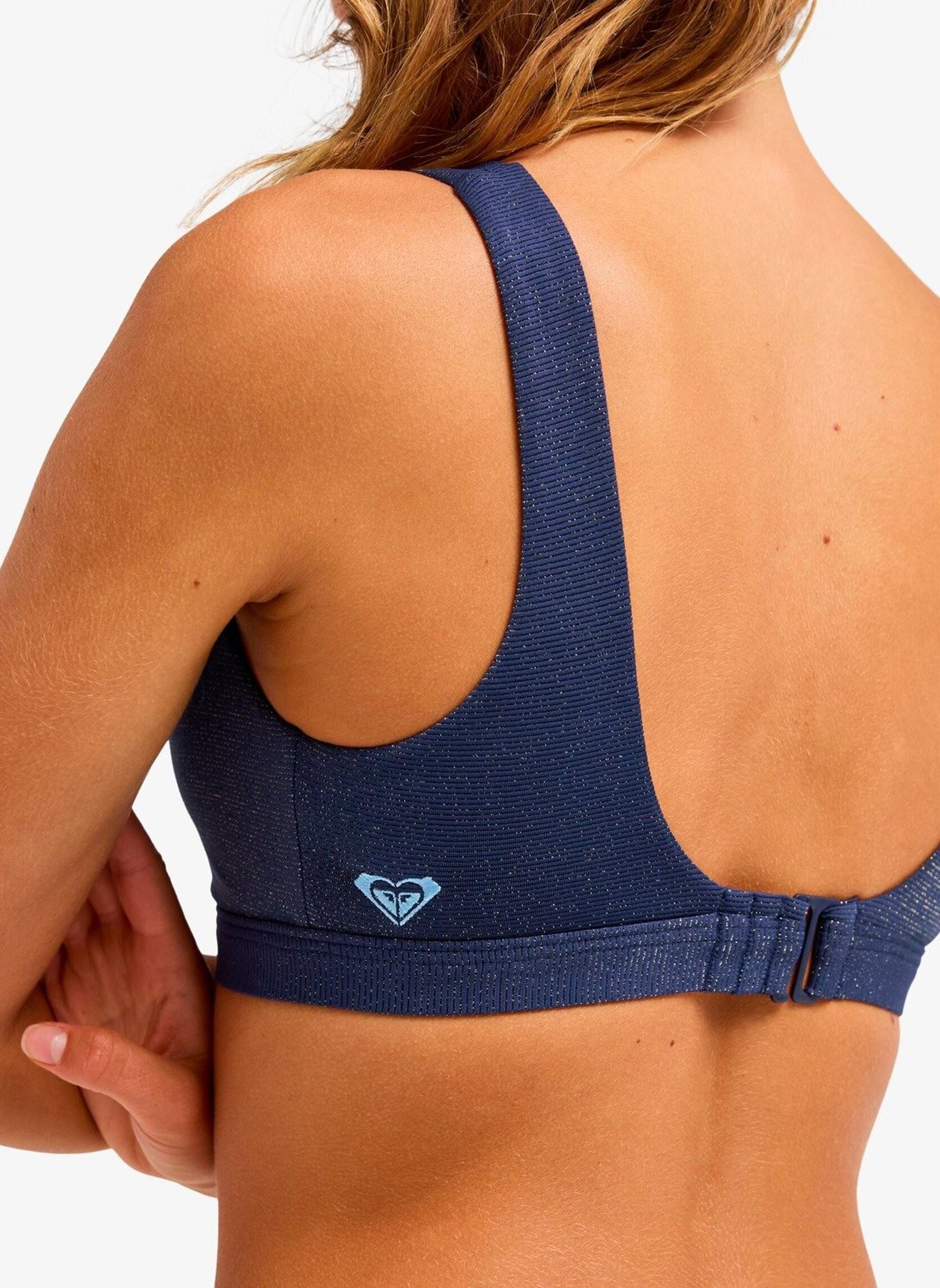 Sport-beha bikinitops Roxy Shine Elongated Bra dames blauw Roxy Sport-beha bikinitops Roxy Shine Elongated Bra dames blauw MOOD INDIGO
