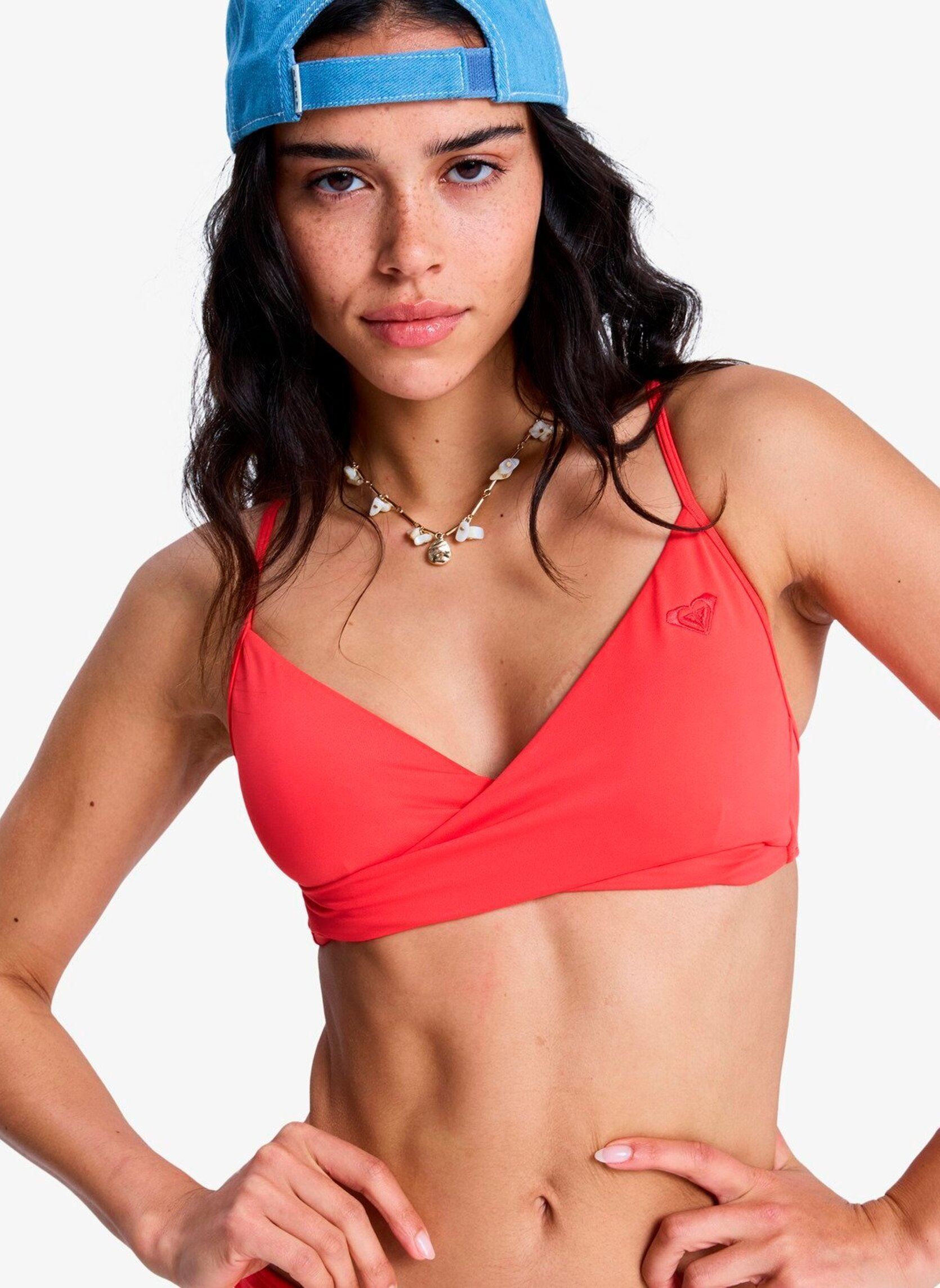 Sport-beha bikinitops Sd Essentials Wrap Bra dames rood Roxy Sport-beha bikinitops Sd Essentials Wrap Bra dames rood HIBISCUS