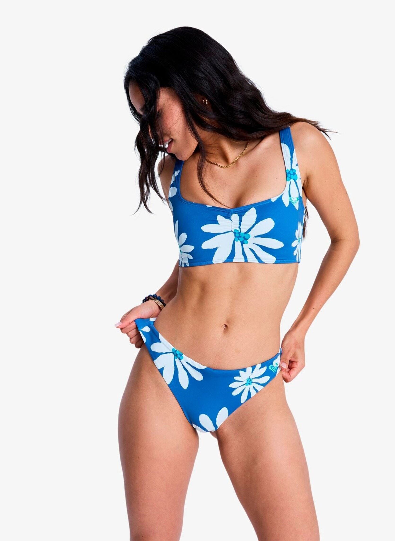 Tanga-bikinibroekjes Pt Essentials Cheeky dames blauw Roxy Tanga-bikinibroekjes Pt Essentials Cheeky dames blauw DUTCH BLUE FLOWER SOUL