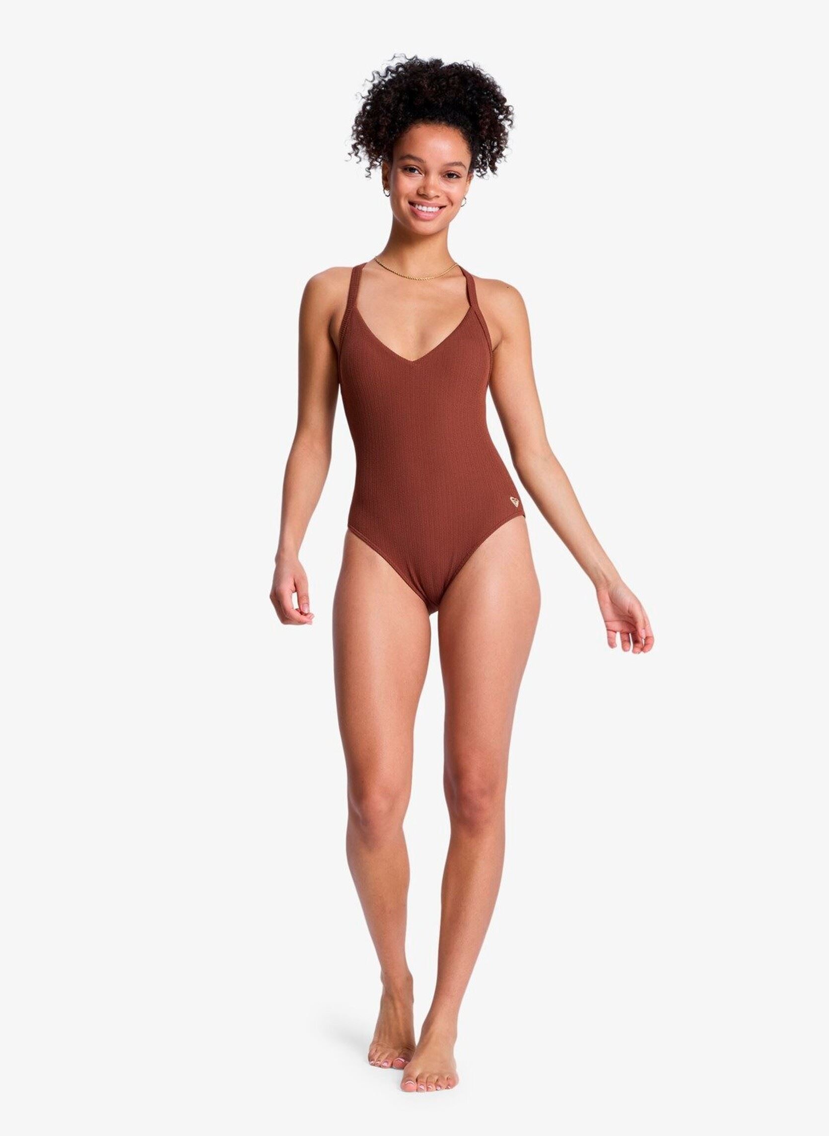 Badpak Roxy Sunshine One Piece dames bruin Roxy Badpak Roxy Sunshine One Piece dames bruin CAPPUCCINO