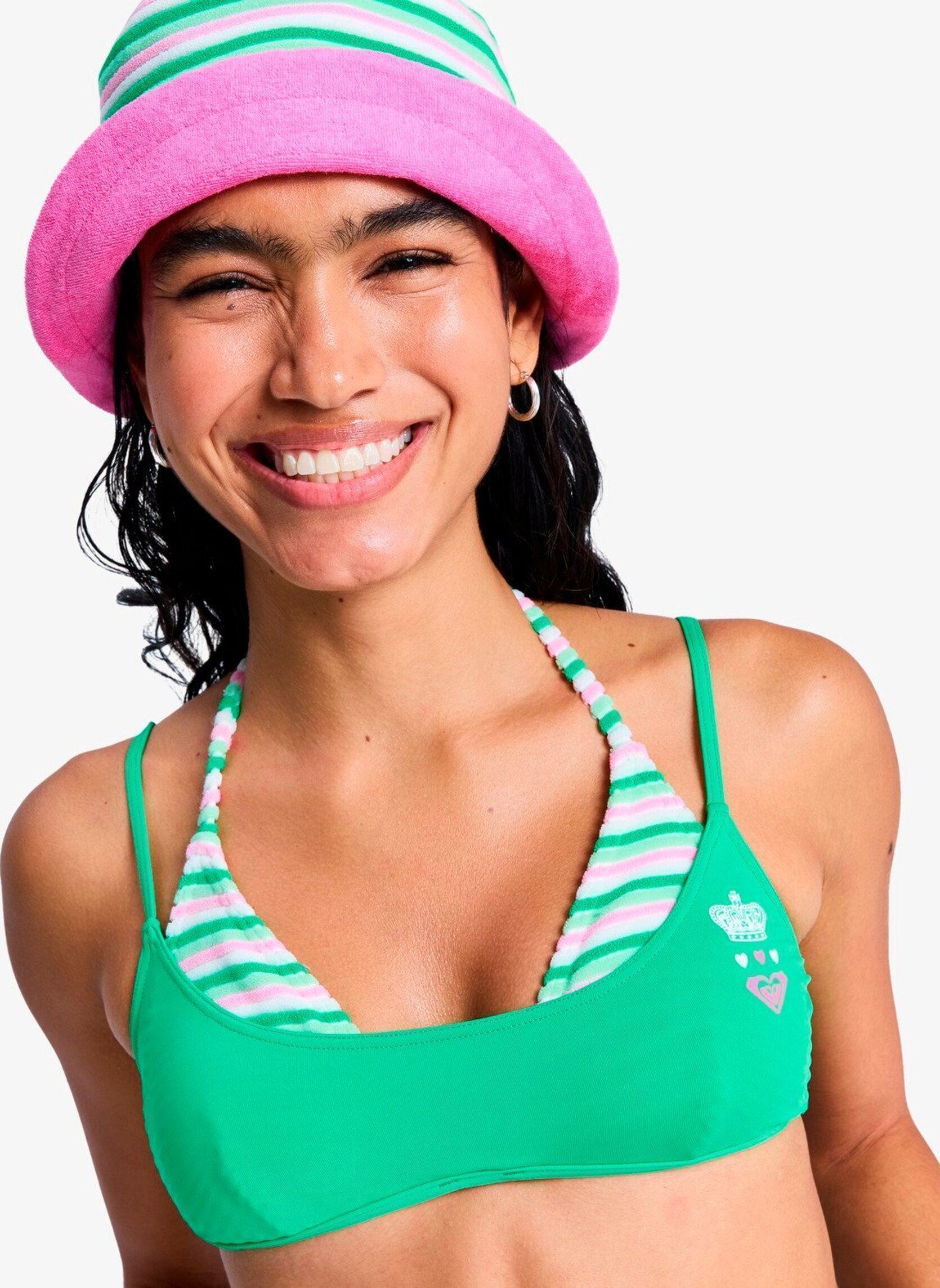 Hauts de maillot brassière Roxy Juicy Bralette femme vert Roxy Hauts de maillot brassière Roxy Juicy Bralette femme vert Island green