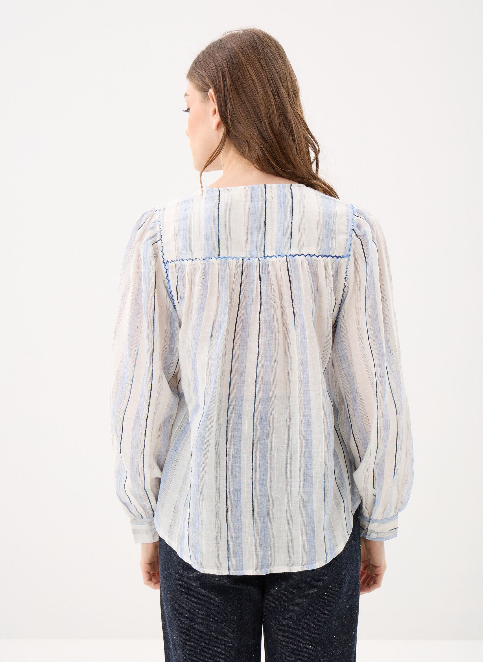 Langarm-Hemden Blaike damen weiß La Petite Etoile Langarm-Hemden Blaike damen weiß Ecru/Bleu