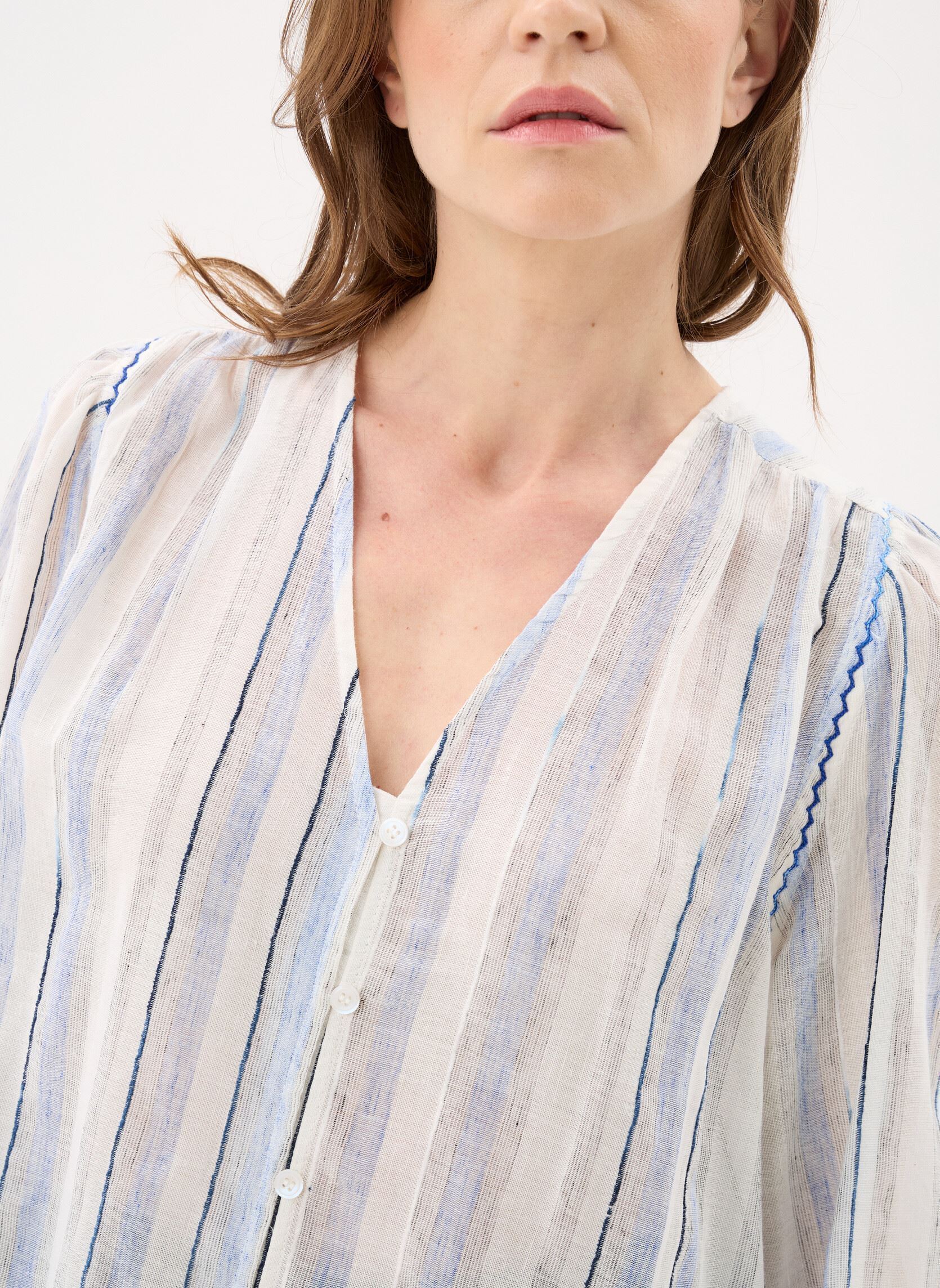 Langarm-Hemden Blaike damen weiß La Petite Etoile Langarm-Hemden Blaike damen weiß Ecru/Bleu
