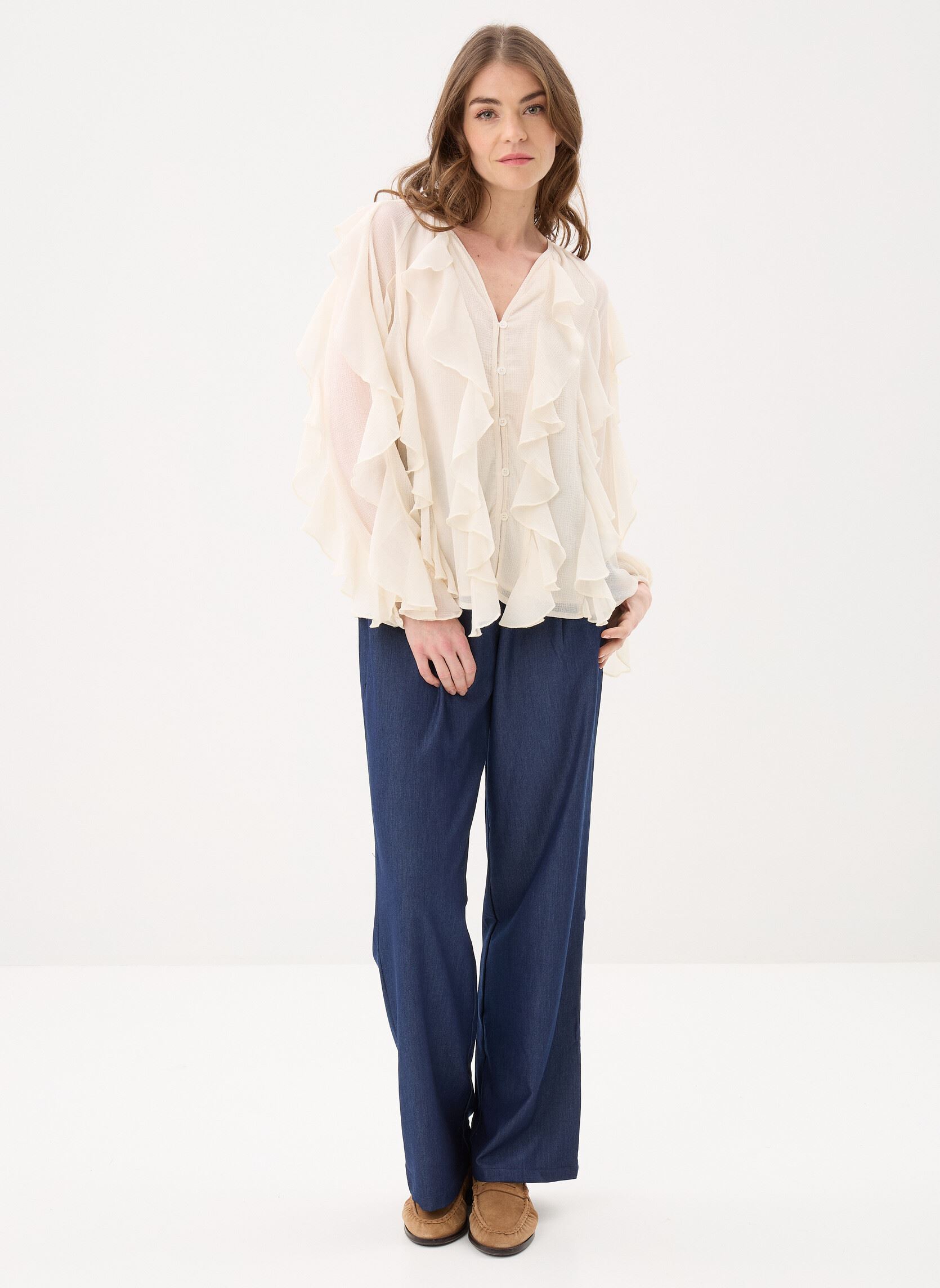 Chemises manches longues Bolta femme blanc La Petite Etoile Chemises manches longues Bolta femme blanc Ecru