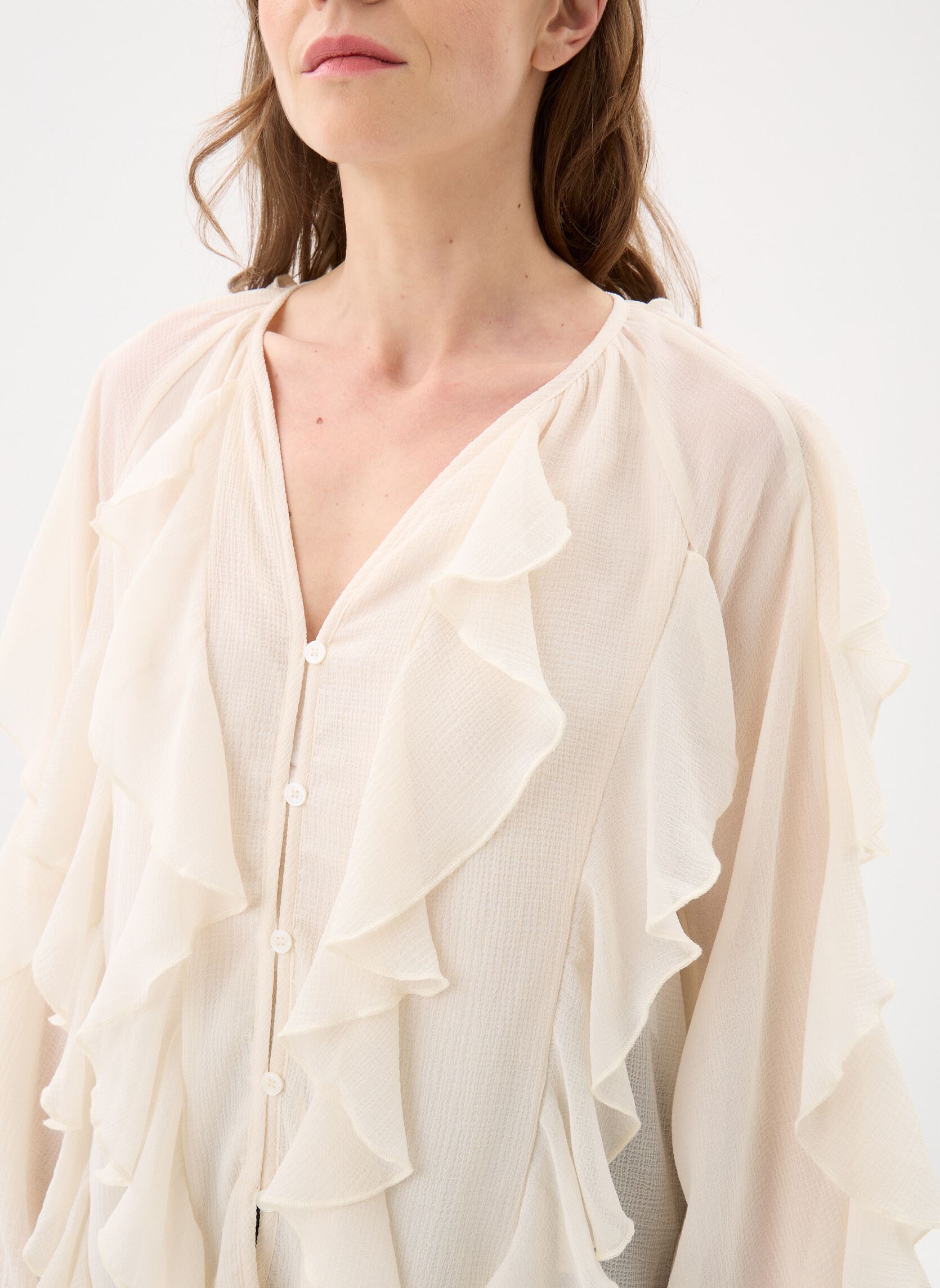 Chemises manches longues Bolta femme blanc La Petite Etoile Chemises manches longues Bolta femme blanc Ecru