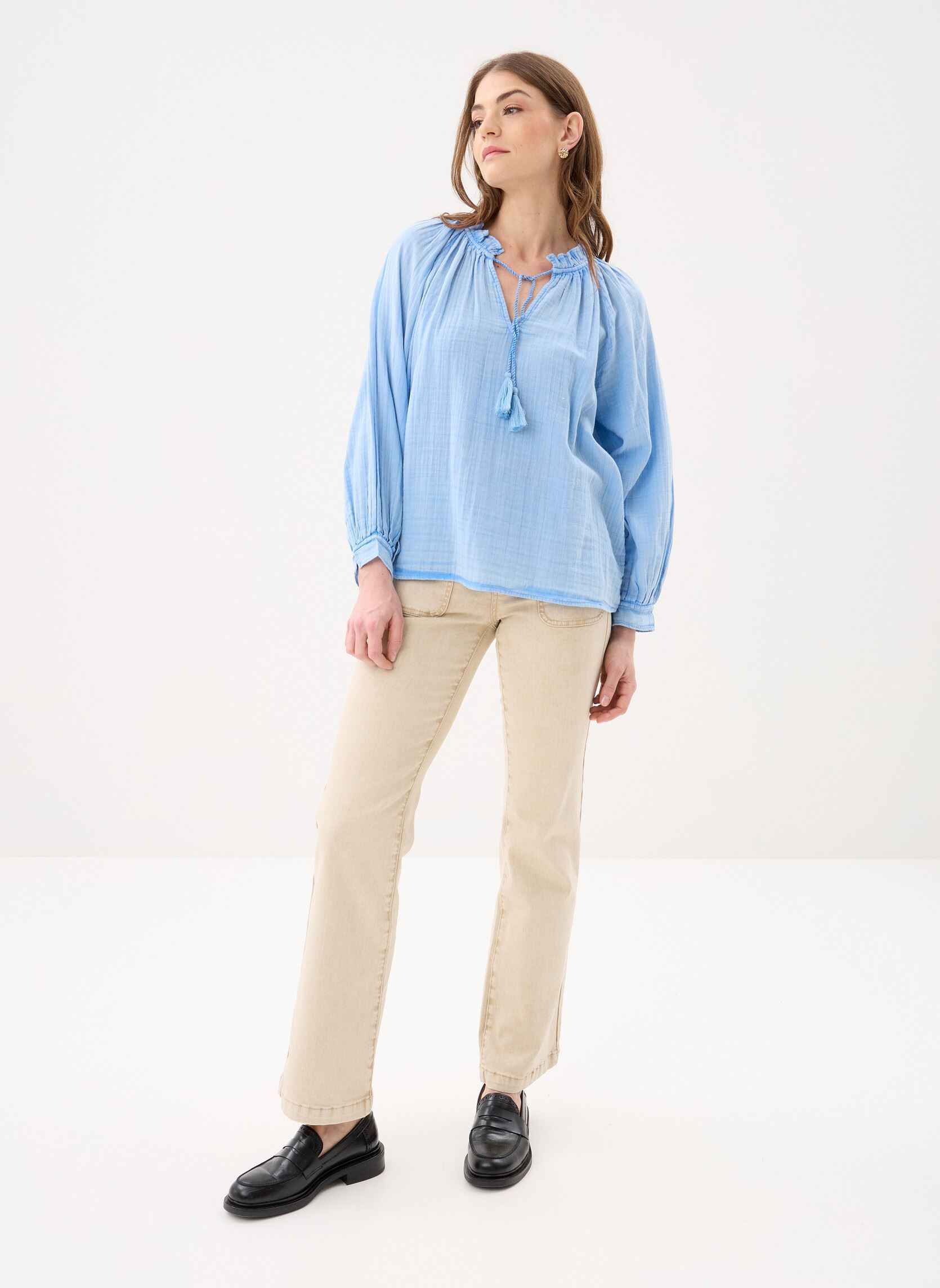 Langarm-Blusen Briska damen blau La Petite Etoile Langarm-Blusen Briska damen blau CIEL