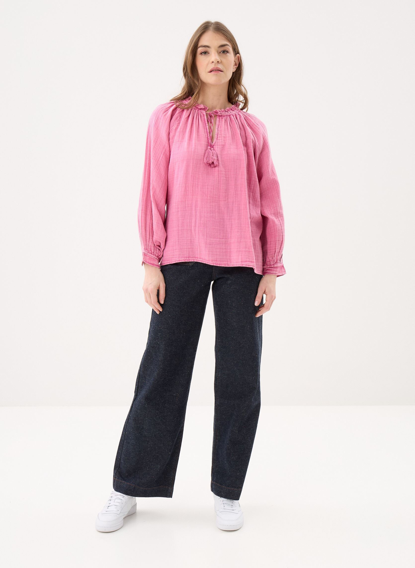 Langarm-Blusen Briska damen rosa La Petite Etoile Langarm-Blusen Briska damen rosa FRAMBOISE