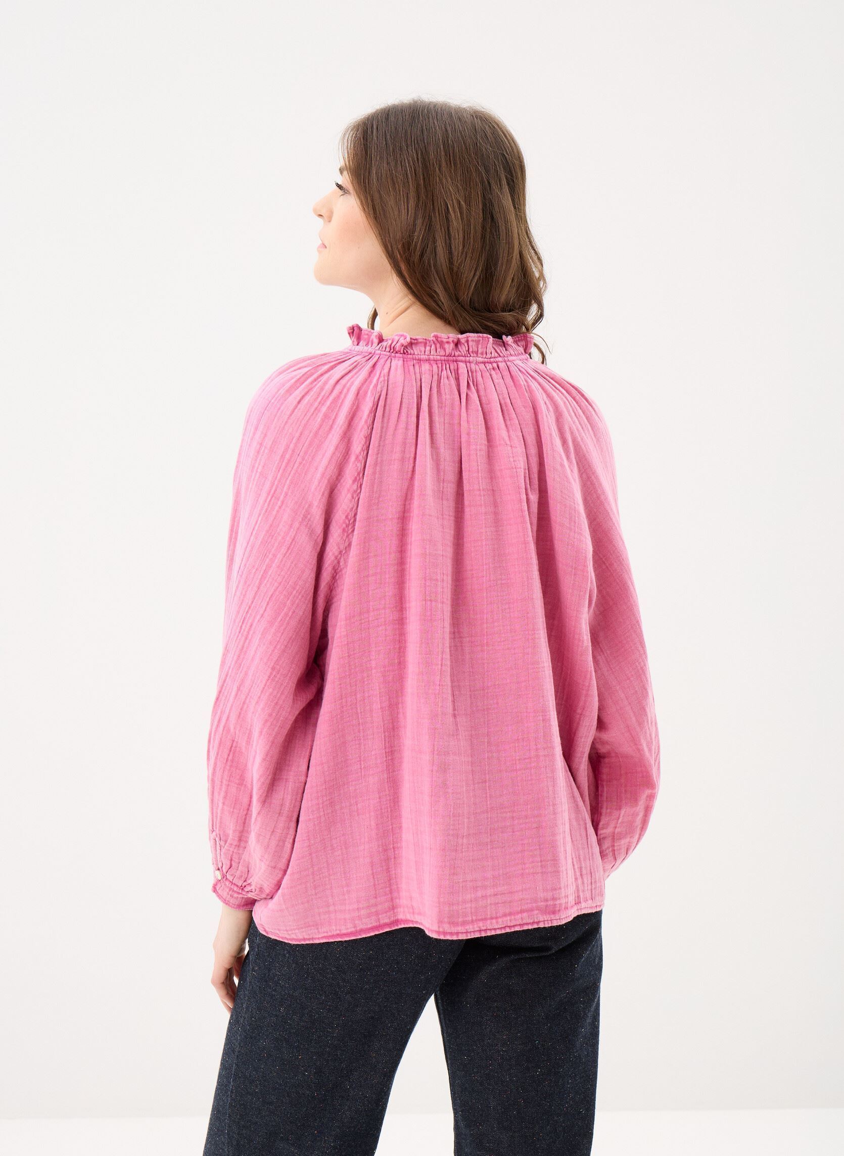 Langarm-Blusen Briska damen rosa La Petite Etoile Langarm-Blusen Briska damen rosa FRAMBOISE