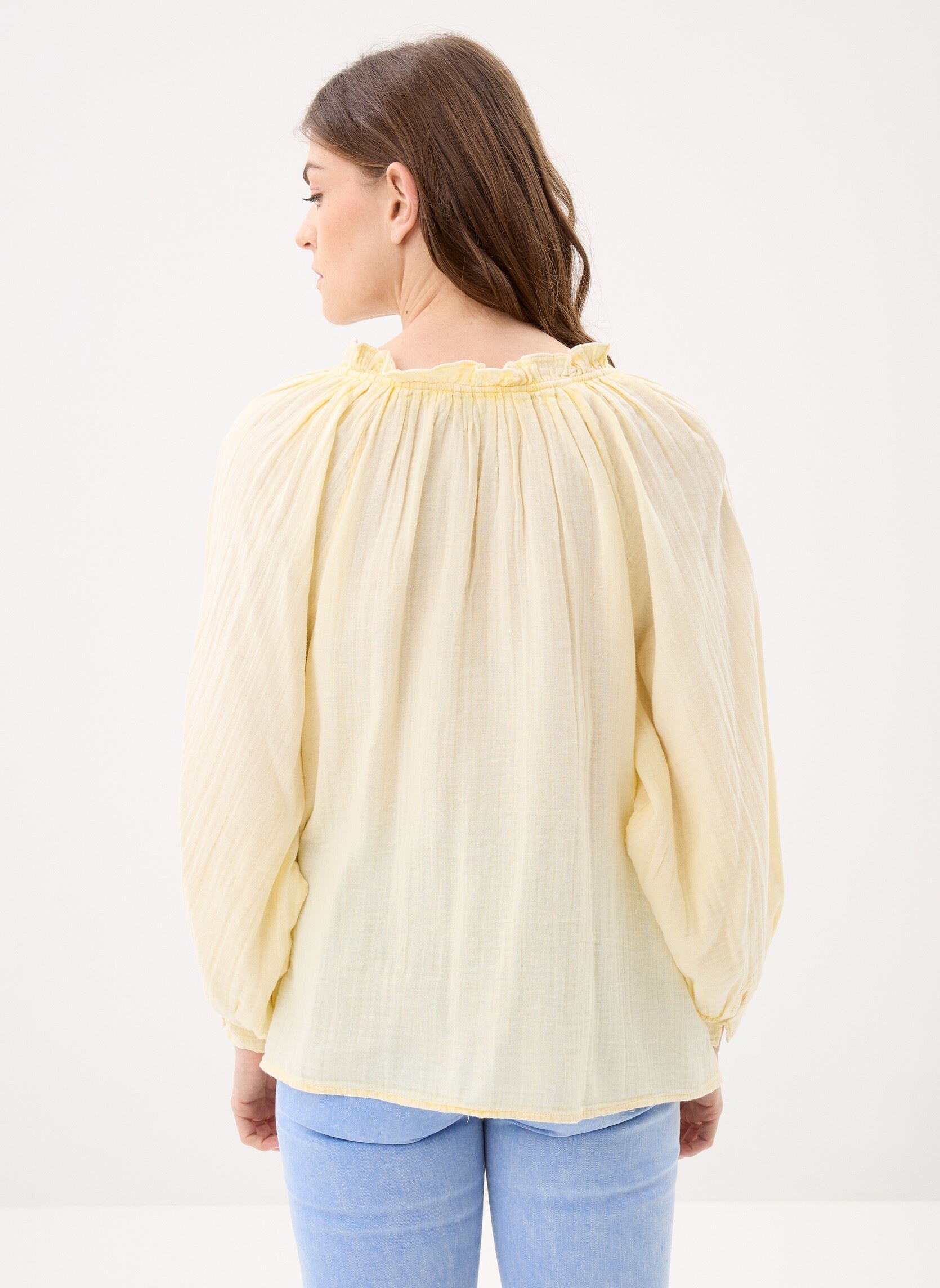 Langarm-Blusen Briska damen gelb La Petite Etoile Langarm-Blusen Briska damen gelb JAUNE
