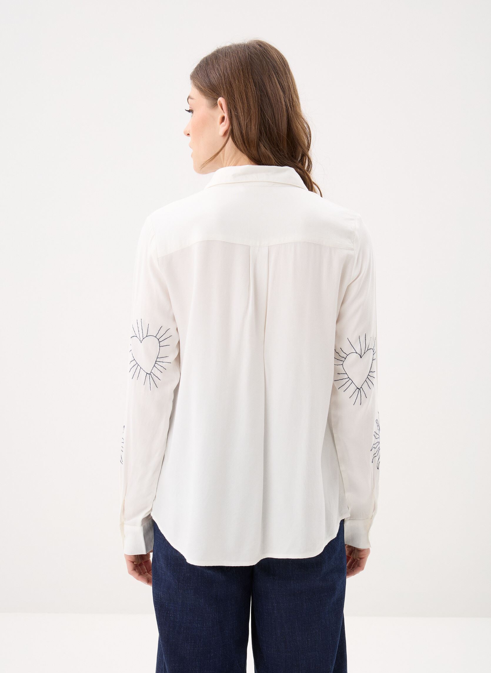Chemises manches longues Chania femme blanc La Petite Etoile Chemises manches longues Chania femme blanc Ecru