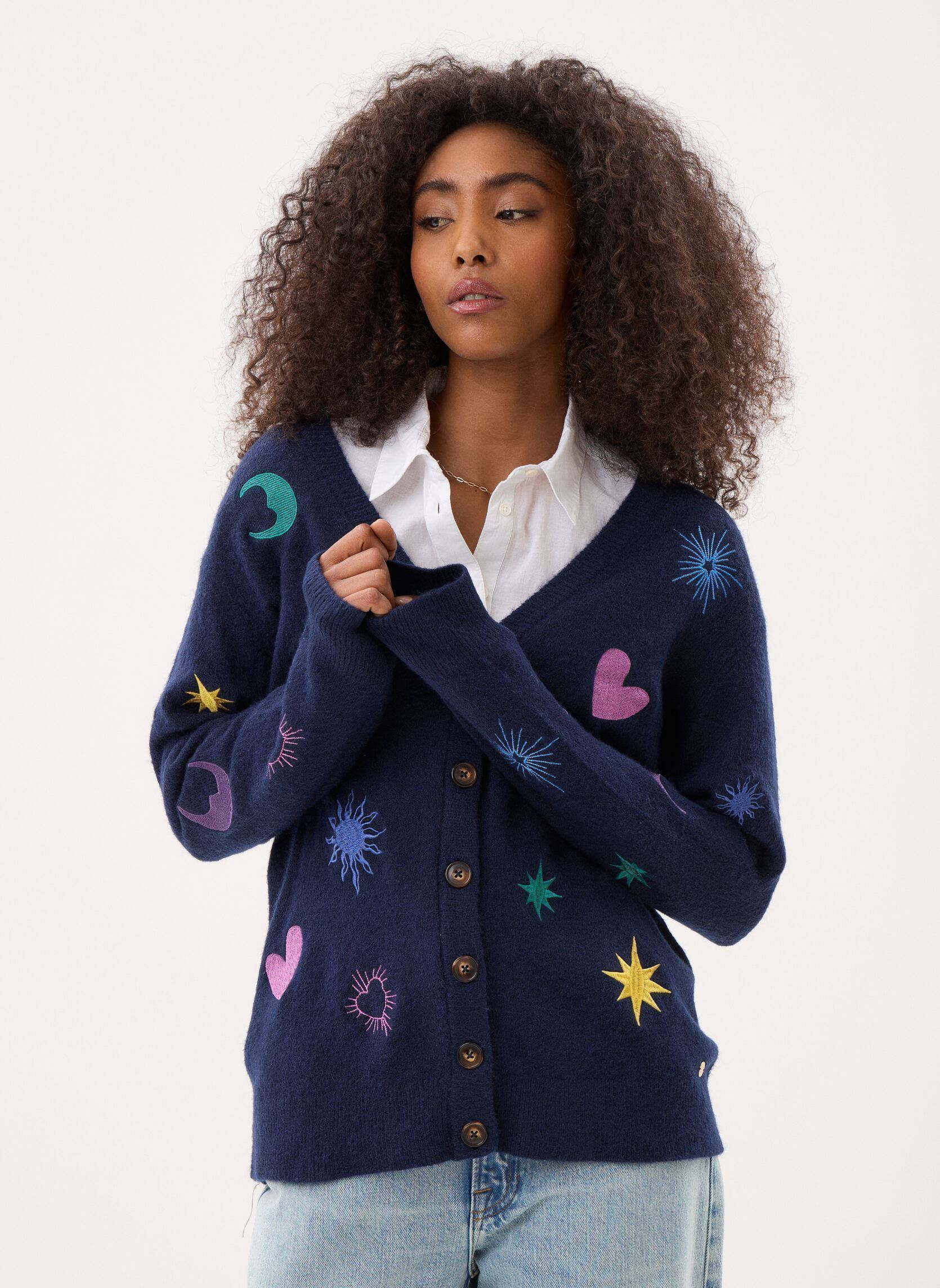Gilets Moka femme bleu La Petite Etoile Gilets Moka femme bleu Marine