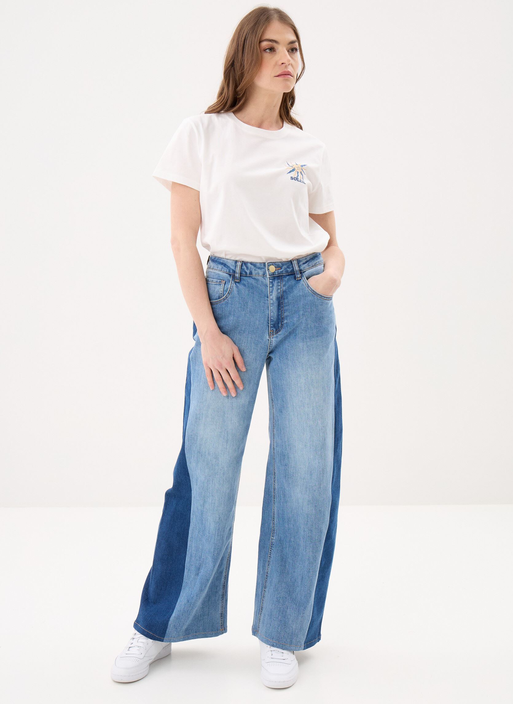 Flared jeans Paiva dames blauw La Petite Etoile Flared jeans Paiva dames blauw Stone