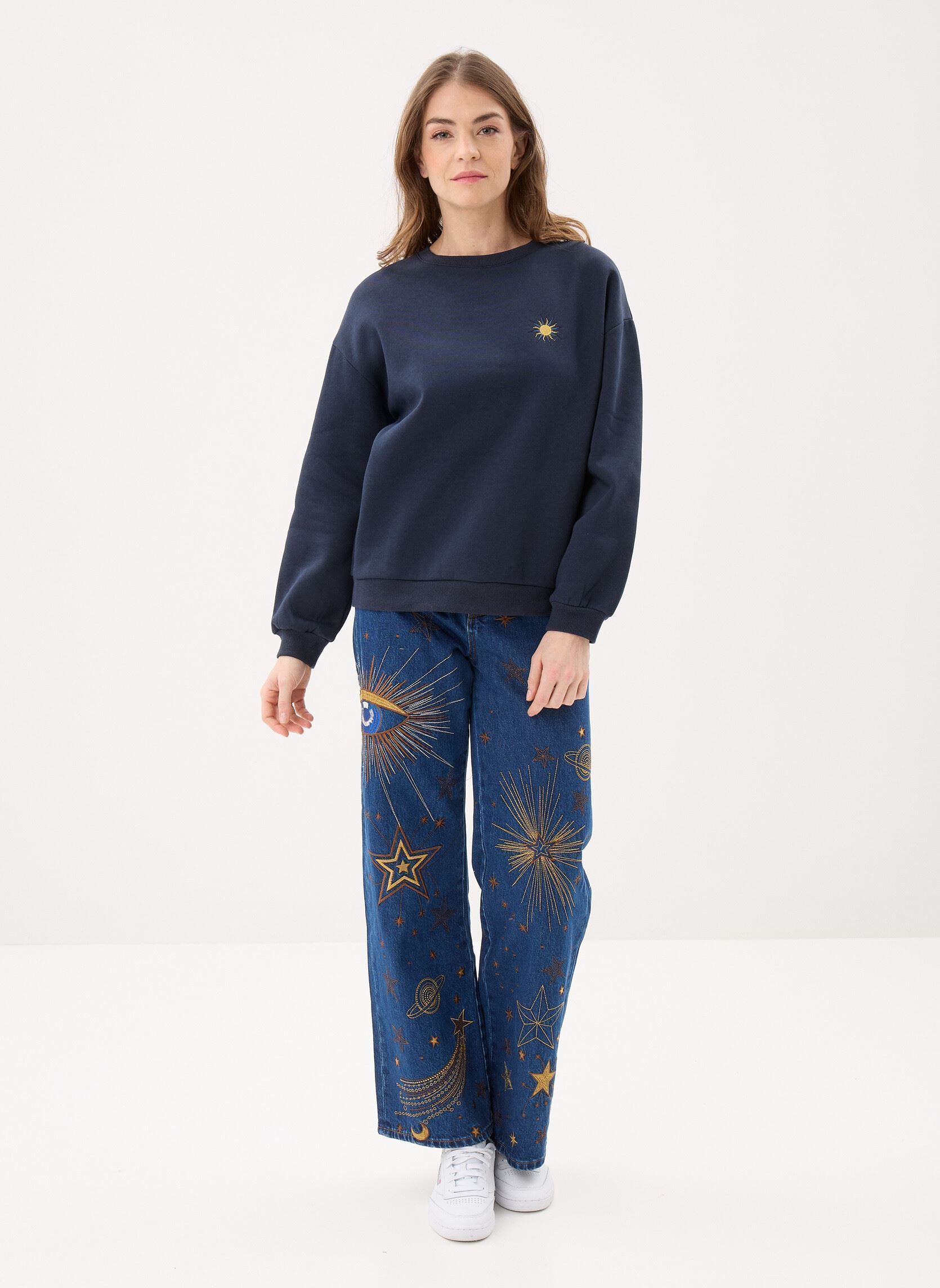 Sweater Tiger dames blauw La Petite Etoile Sweater Tiger dames blauw Marine