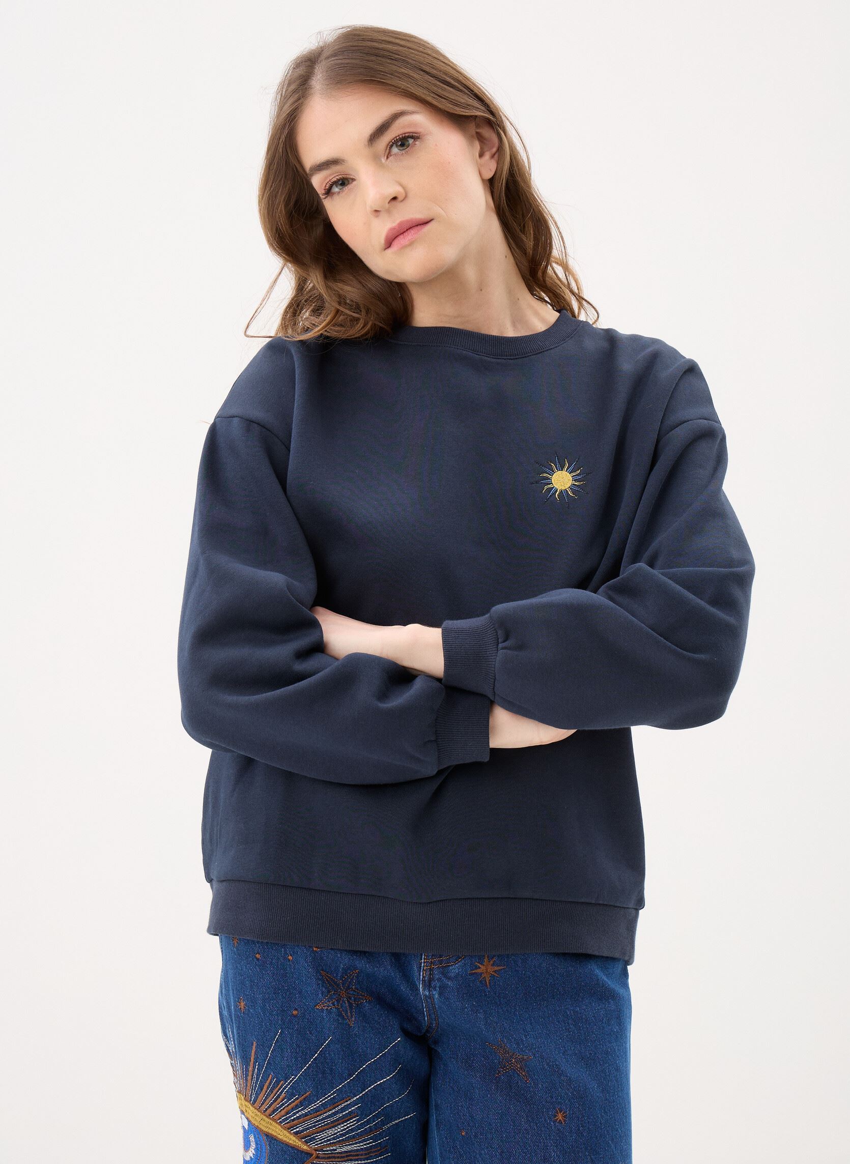 Sweater Tiger dames blauw La Petite Etoile Sweater Tiger dames blauw Marine