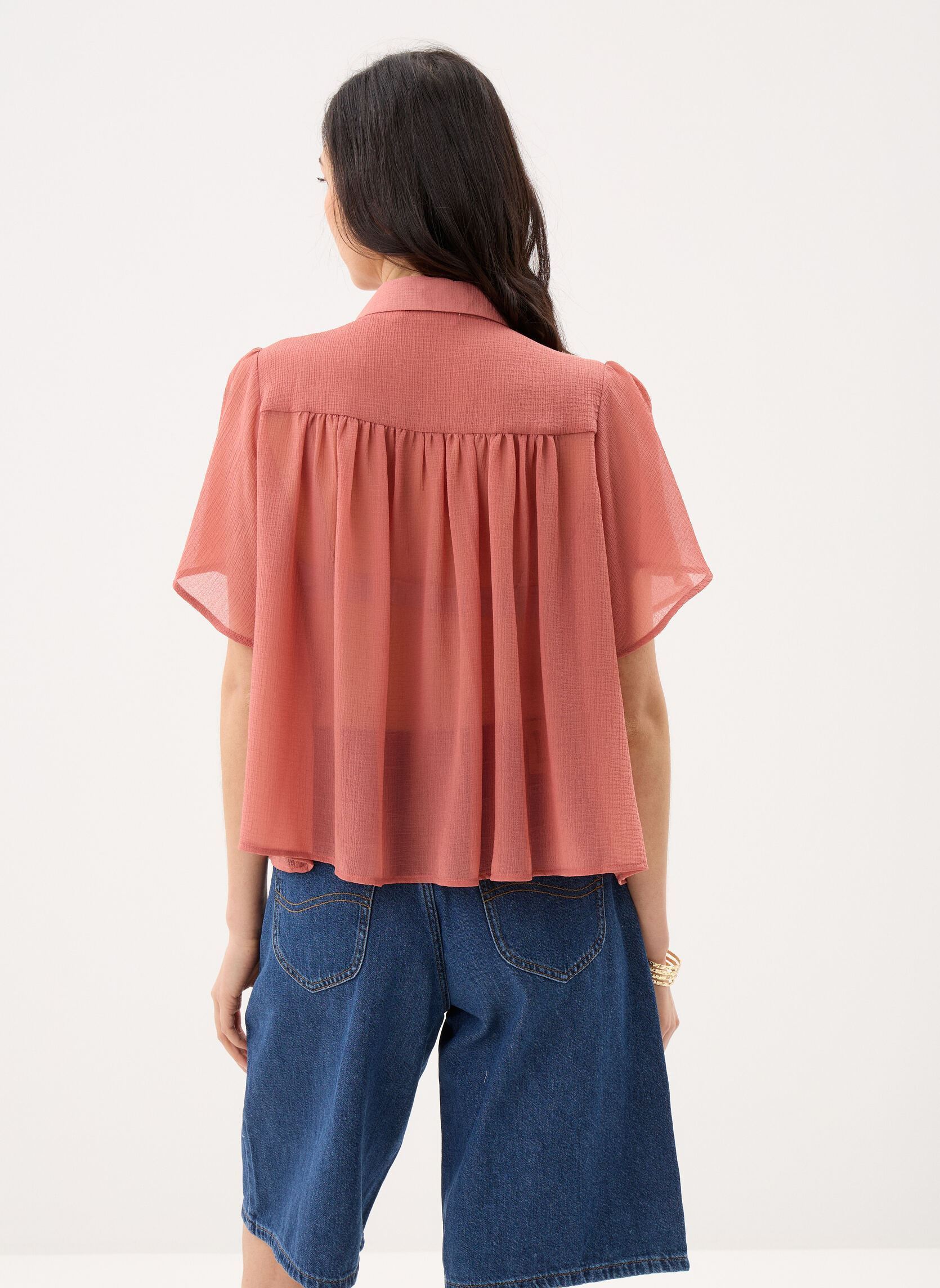 Kurzarm-Hemden Tobia damen orange La Petite Etoile Kurzarm-Hemden Tobia damen orange Rose