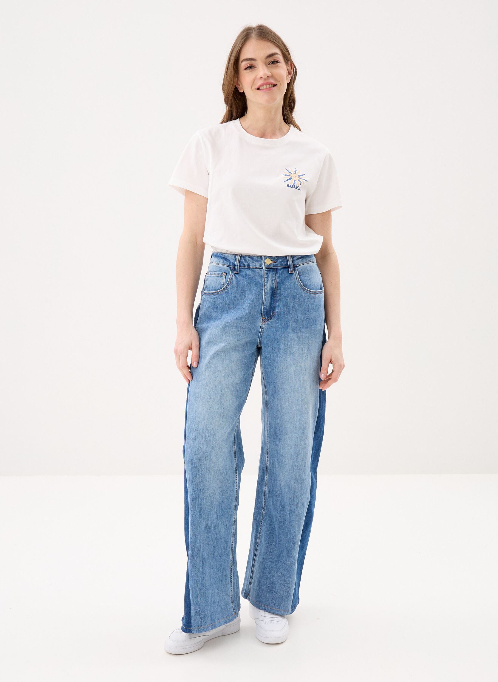 Tee-shirts manches courtes Tola femme blanc La Petite Etoile Tee-shirts manches courtes Tola femme blanc Ecru