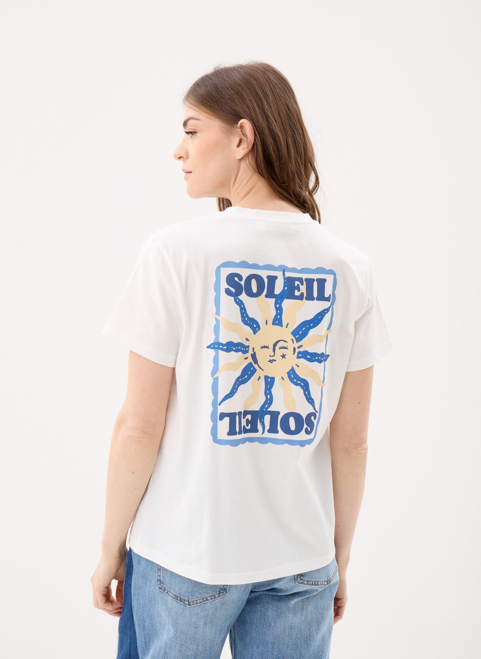 Tee-shirts manches courtes Tola femme blanc La Petite Etoile Tee-shirts manches courtes Tola femme blanc Ecru