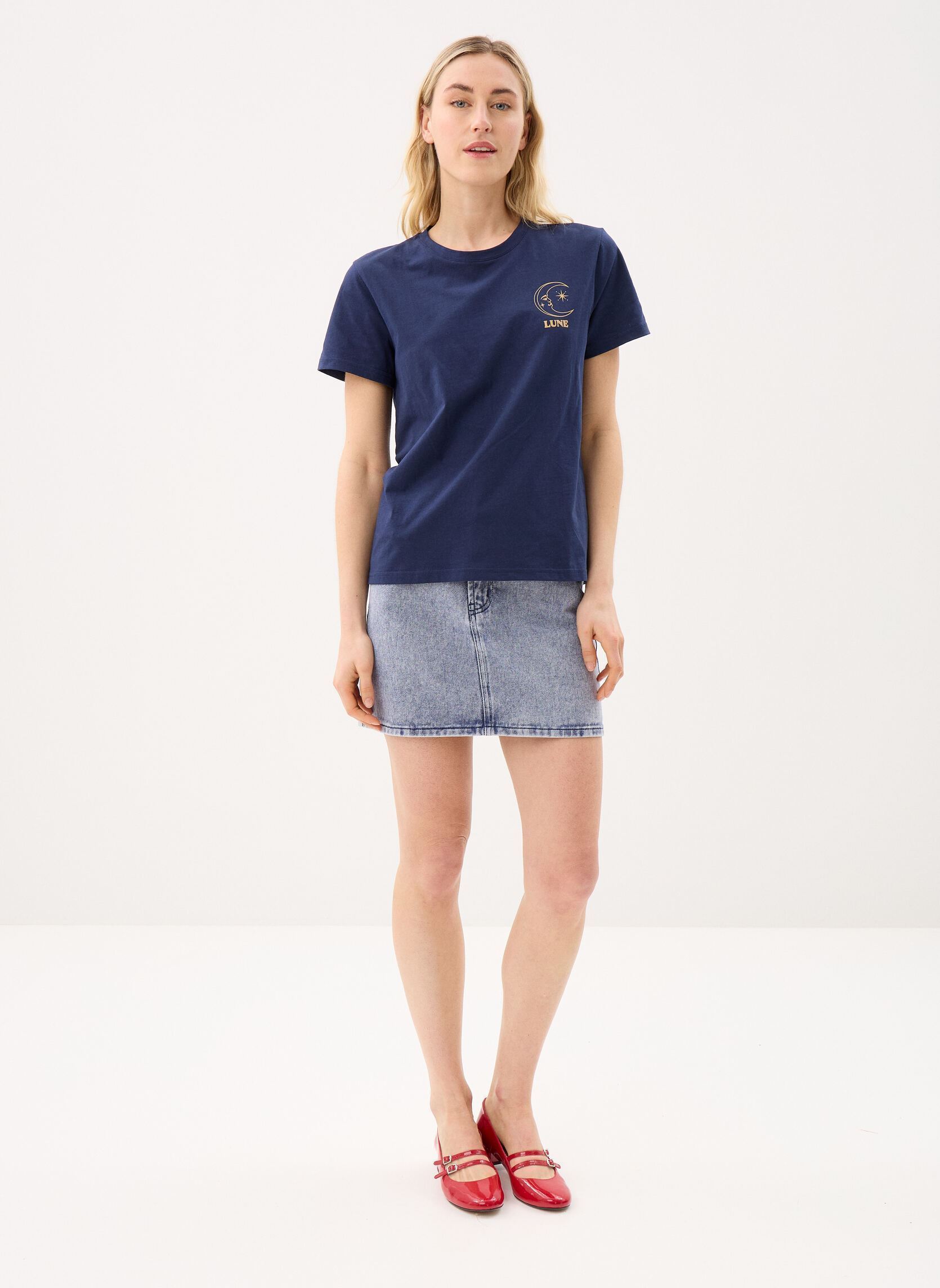 Kurzarm-T-Shirts Toon damen blau La Petite Etoile Kurzarm-T-Shirts Toon damen blau Marine