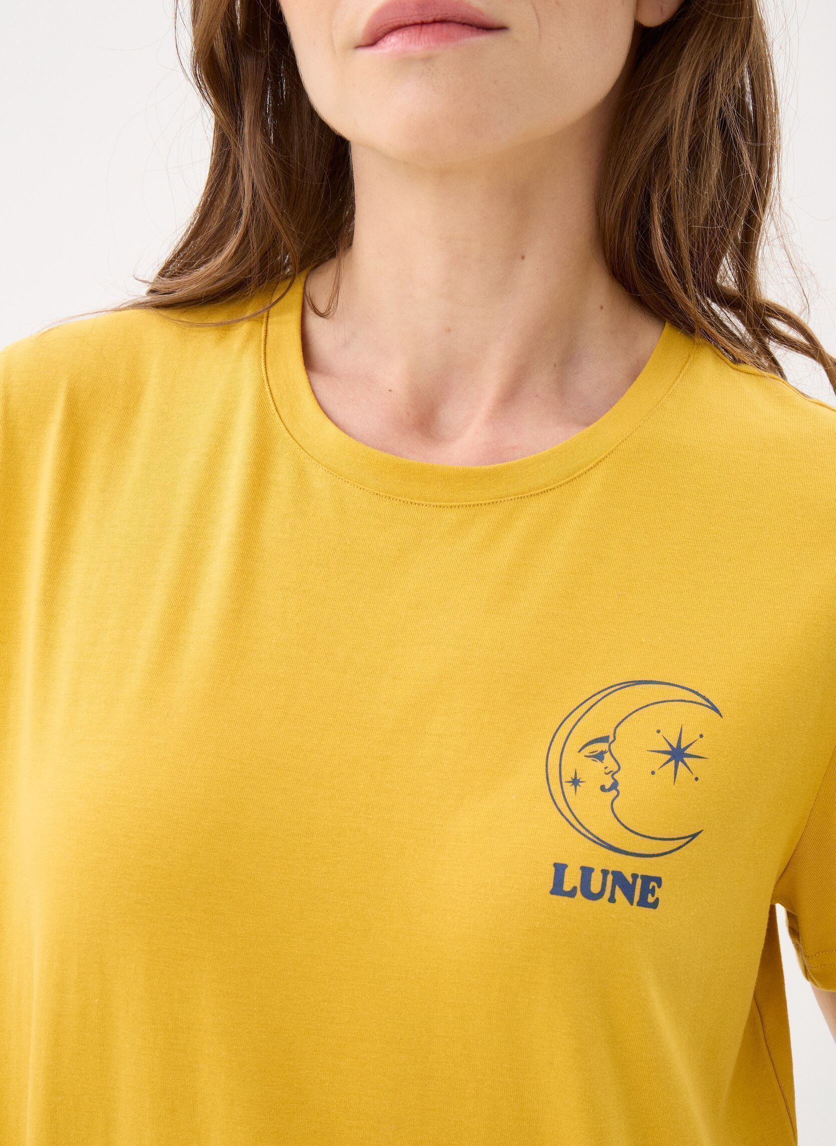 Tee-shirts manches courtes Toon femme jaune La Petite Etoile Tee-shirts manches courtes Toon femme jaune Ocre
