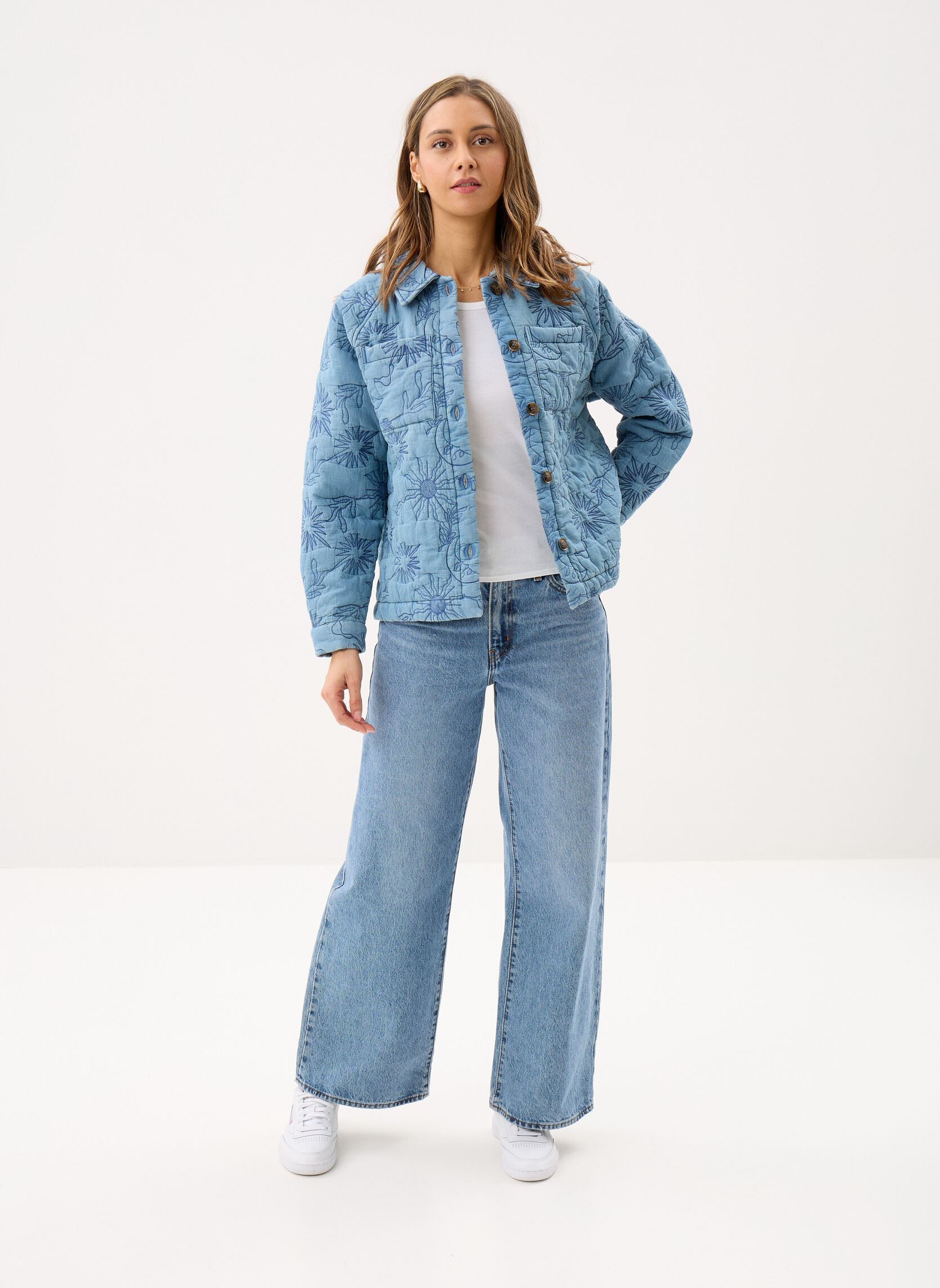 Jacken Vanda damen blau La Petite Etoile Jacken Vanda damen blau DOUBLE WASH