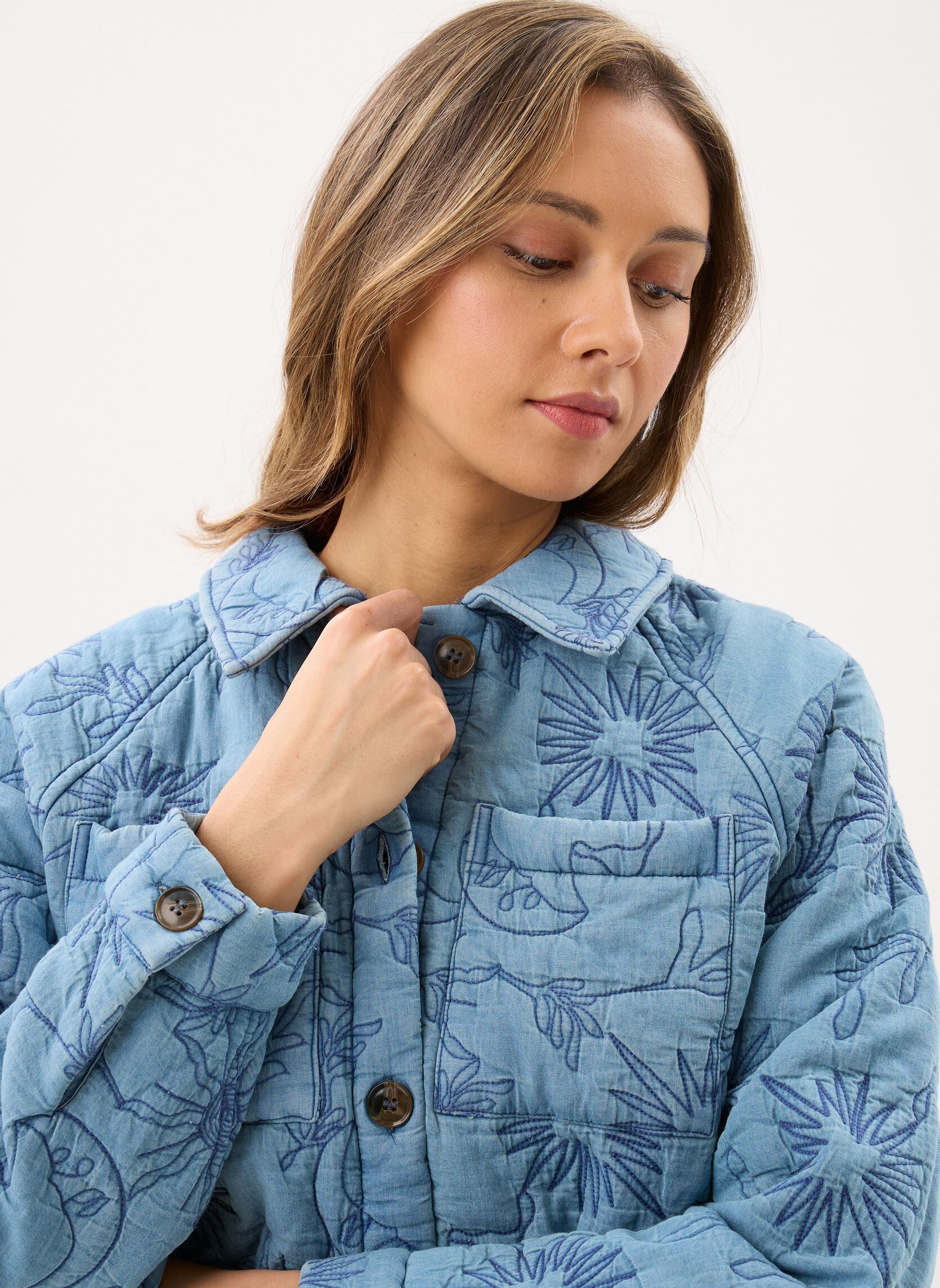 Jacken Vanda damen blau La Petite Etoile Jacken Vanda damen blau DOUBLE WASH