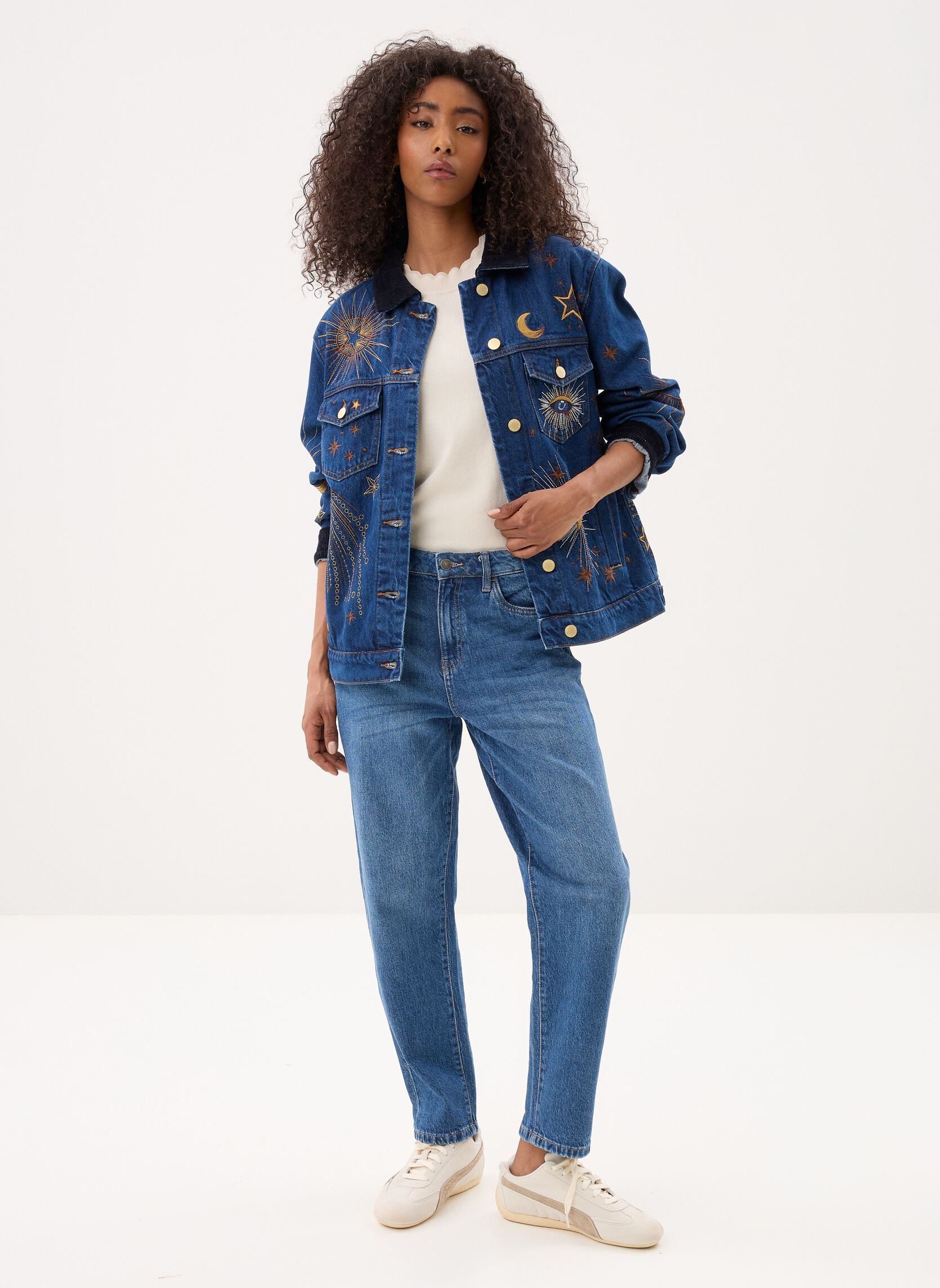 Jeansjacken Vinae damen blau La Petite Etoile Jeansjacken Vinae damen blau Wash