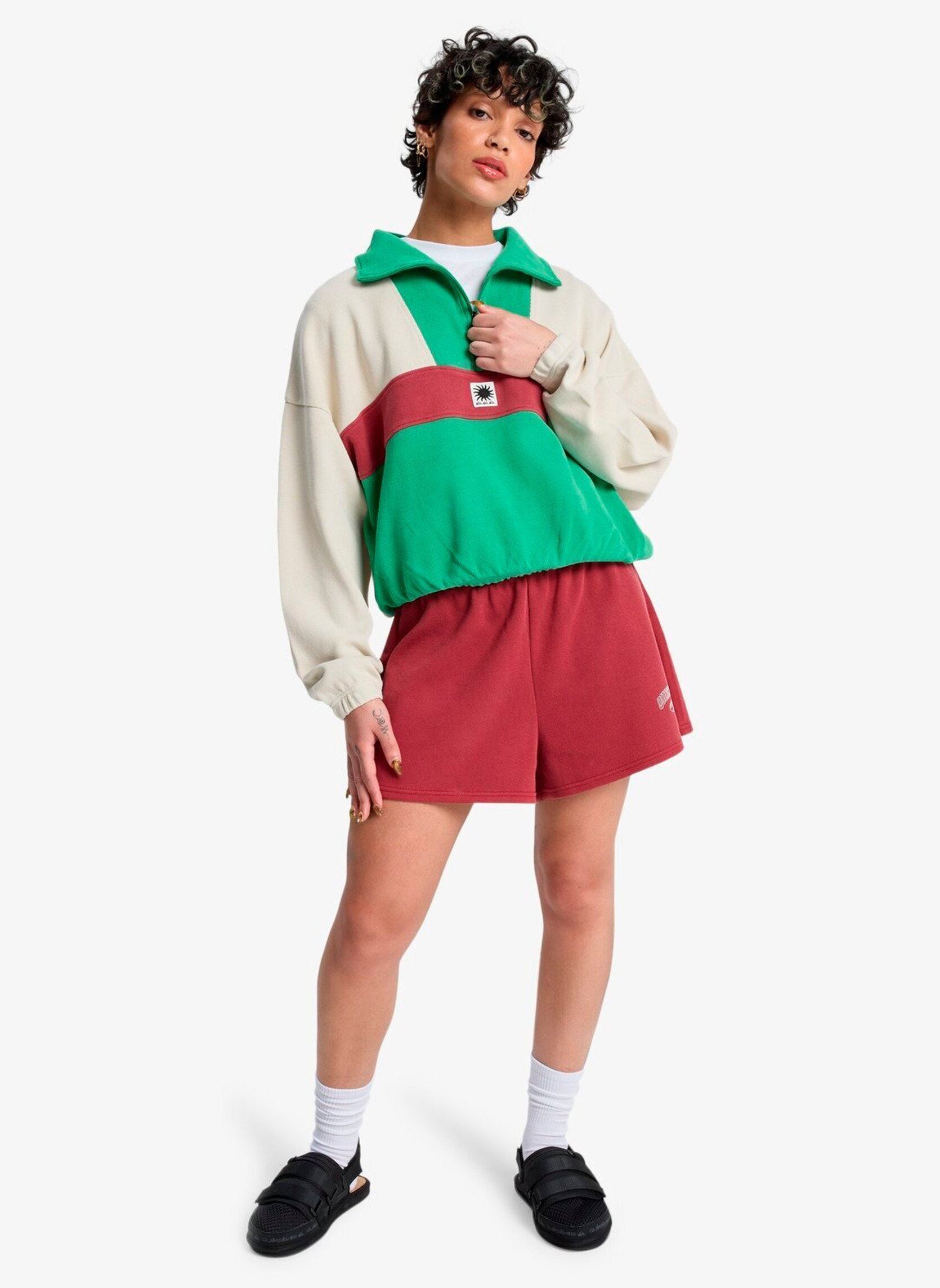 Sweatshirts Paz Half Zip damen mehrfarbig Quiksilver Sweatshirts Paz Half Zip damen mehrfarbig Bone