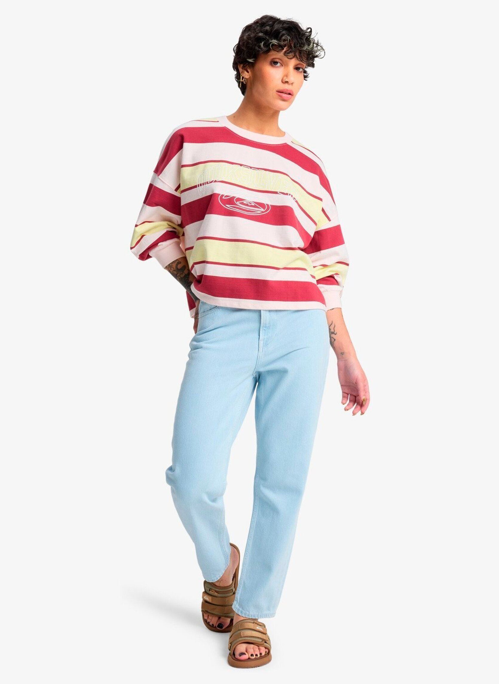Sweatshirts Bright Crew damen mehrfarbig Quiksilver Sweatshirts Bright Crew damen mehrfarbig Burnt Russet Stripes Qsw