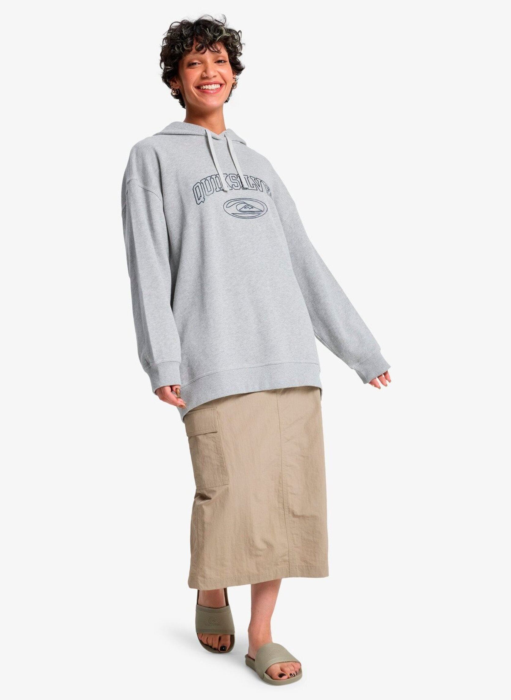 Kapuzenpullover Tarija Hoodie Workwear damen grau Quiksilver Kapuzenpullover Tarija Hoodie Workwear damen grau LIGHT GREY HEATHER