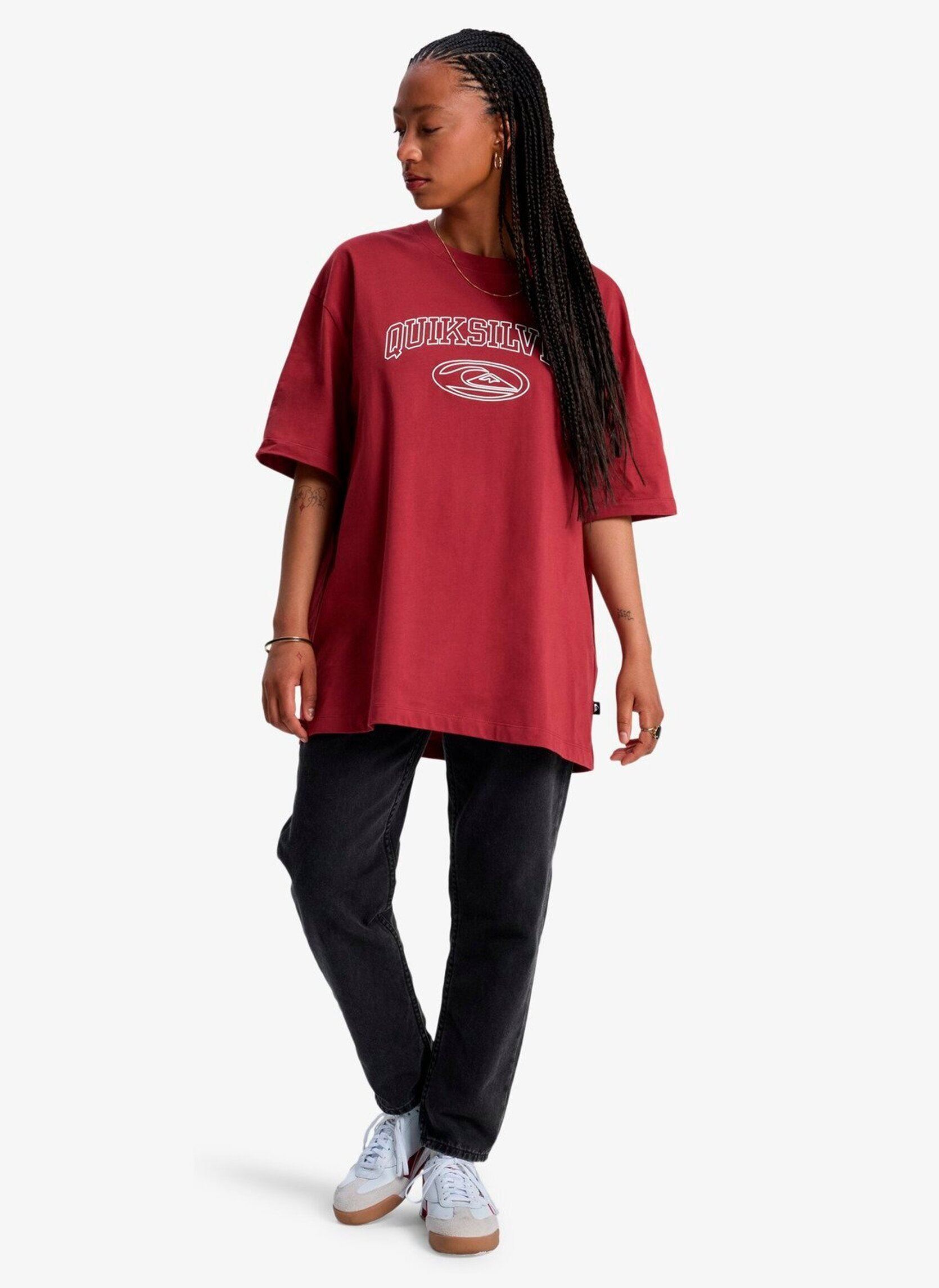 Magliette Boyfriend Ss donna rosso Quiksilver Magliette Boyfriend Ss donna rosso BURNT RUSSET