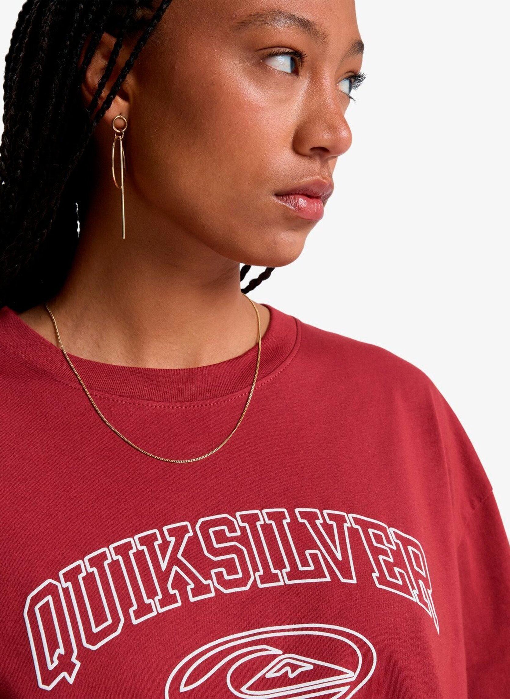 Magliette Boyfriend Ss donna rosso Quiksilver Magliette Boyfriend Ss donna rosso BURNT RUSSET