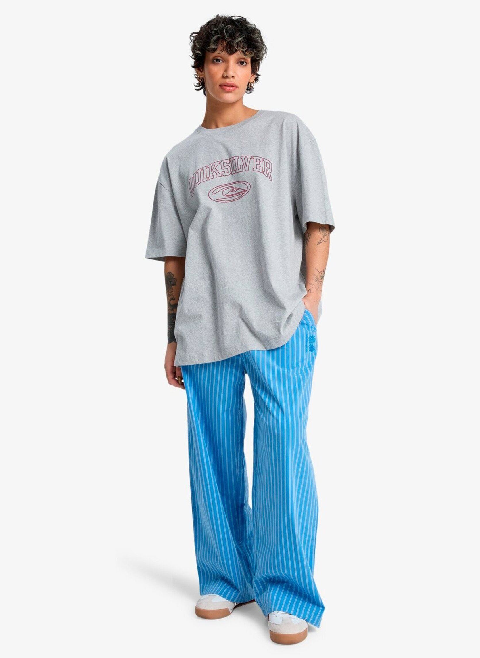 T-shirts Boyfriend Ss dames grijs Quiksilver T-shirts Boyfriend Ss dames grijs LIGHT GREY HEATHER