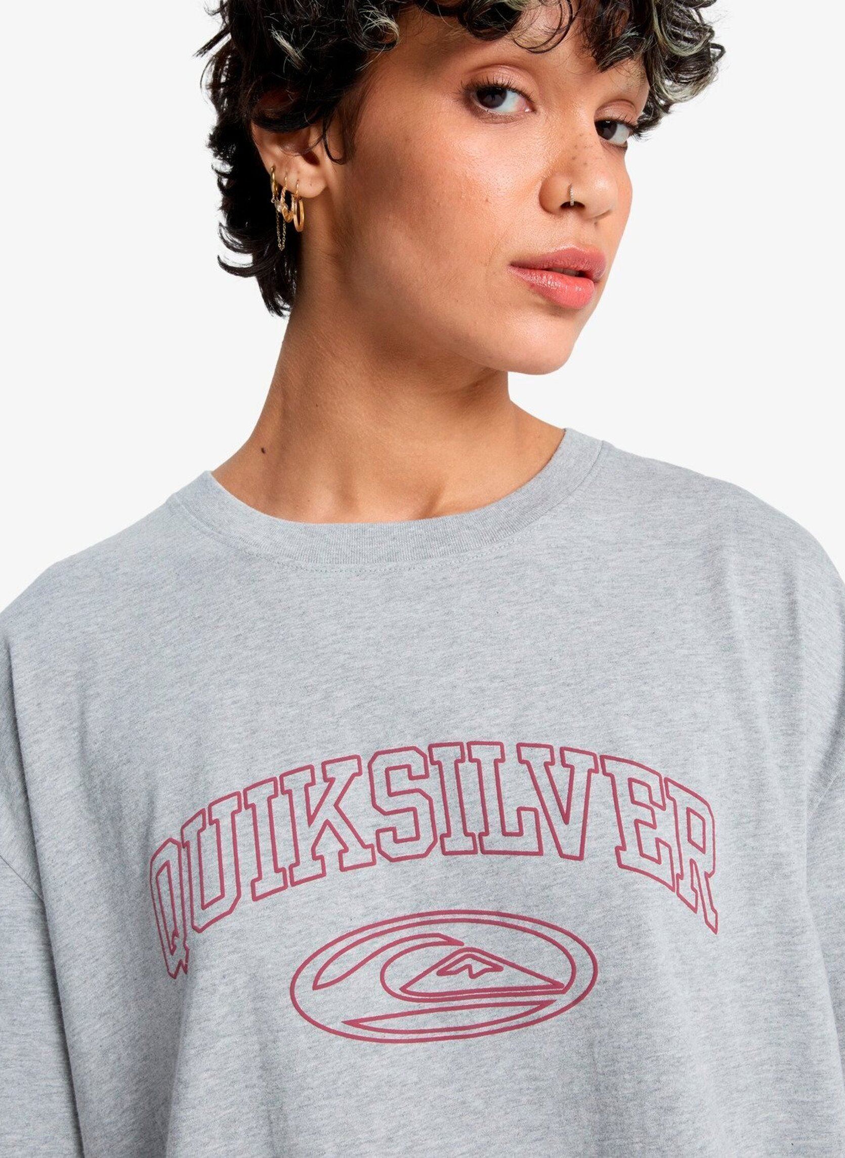 T-shirts Boyfriend Ss dames grijs Quiksilver T-shirts Boyfriend Ss dames grijs LIGHT GREY HEATHER