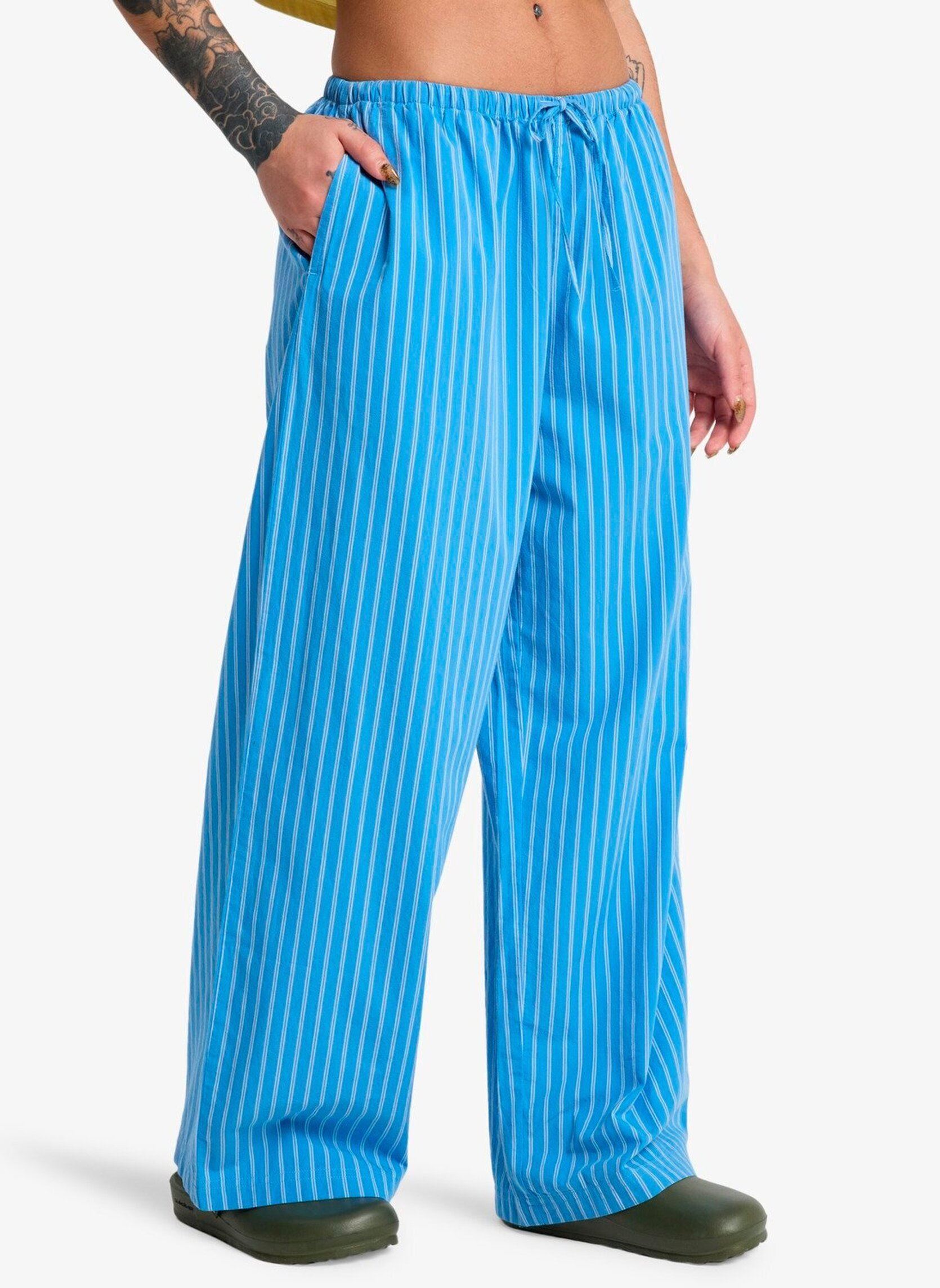 Pantalons larges Grattan Park femme bleu Quiksilver Pantalons larges Grattan Park femme bleu Riviera Vertical Stripes