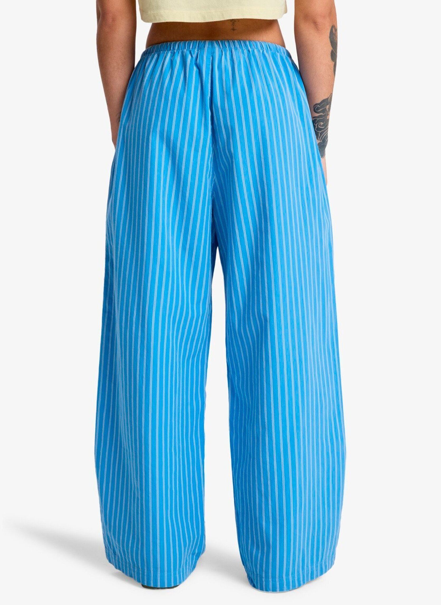 Pantalons larges Grattan Park femme bleu Quiksilver Pantalons larges Grattan Park femme bleu Riviera Vertical Stripes