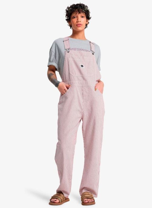 Youlee Zomerbroek voor dames, met brede pijpen, denim, overall, overall, Stijl 20 geel, XL