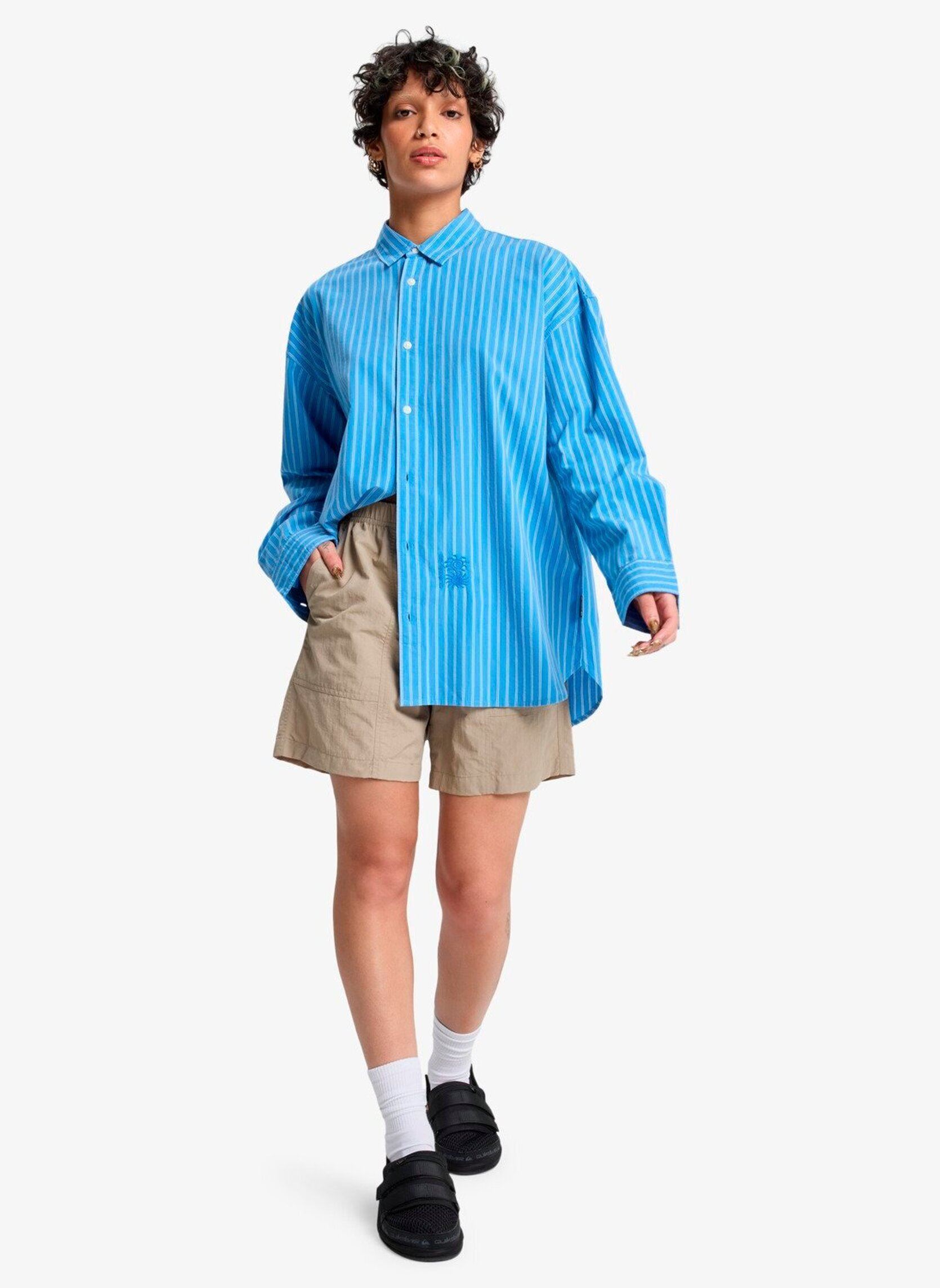 Hemden Finvoy Ls Shirt damen blau Quiksilver Hemden Finvoy Ls Shirt damen blau Riviera Vertical Stripes