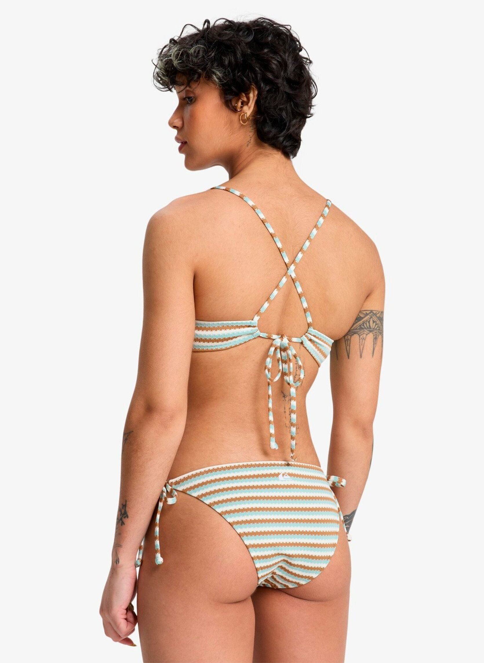 Hauts de maillot triangle Clickity Clack Top femme multicolore Quiksilver Hauts de maillot triangle Clickity Clack Top femme multicolore Tobacco Clickity Stripe