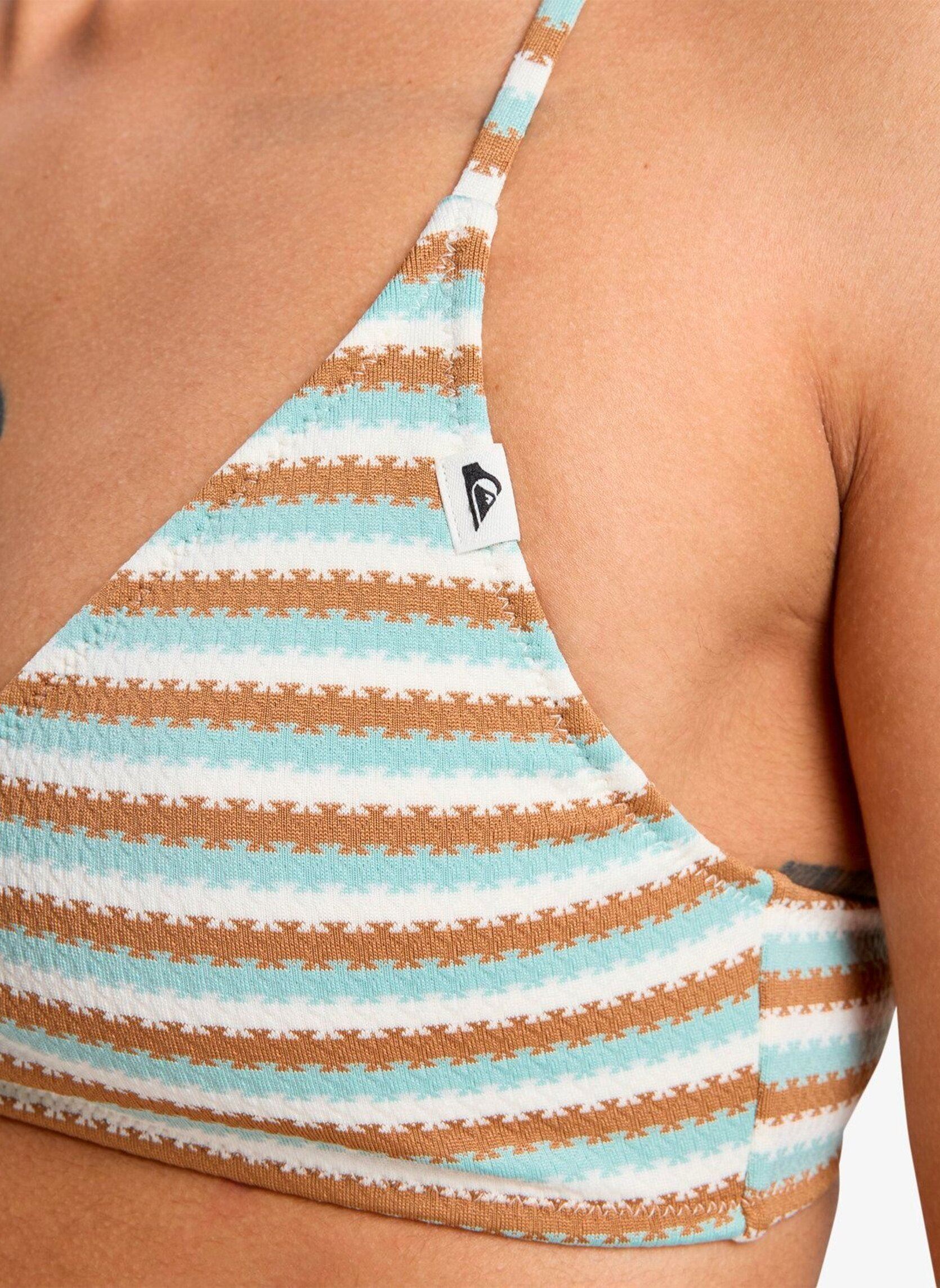 Hauts de maillot triangle Clickity Clack Top femme multicolore Quiksilver Hauts de maillot triangle Clickity Clack Top femme multicolore Tobacco Clickity Stripe