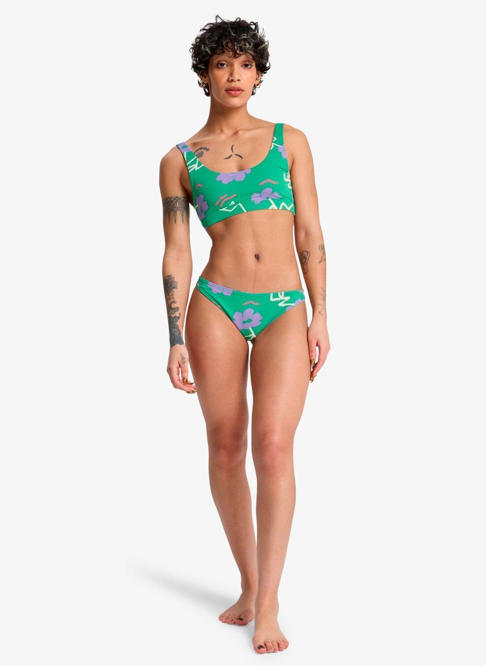 Sport-beha bikinitops Riva Top dames groen Quiksilver Sport-beha bikinitops Riva Top dames groen Leprechaun Street Floral 32